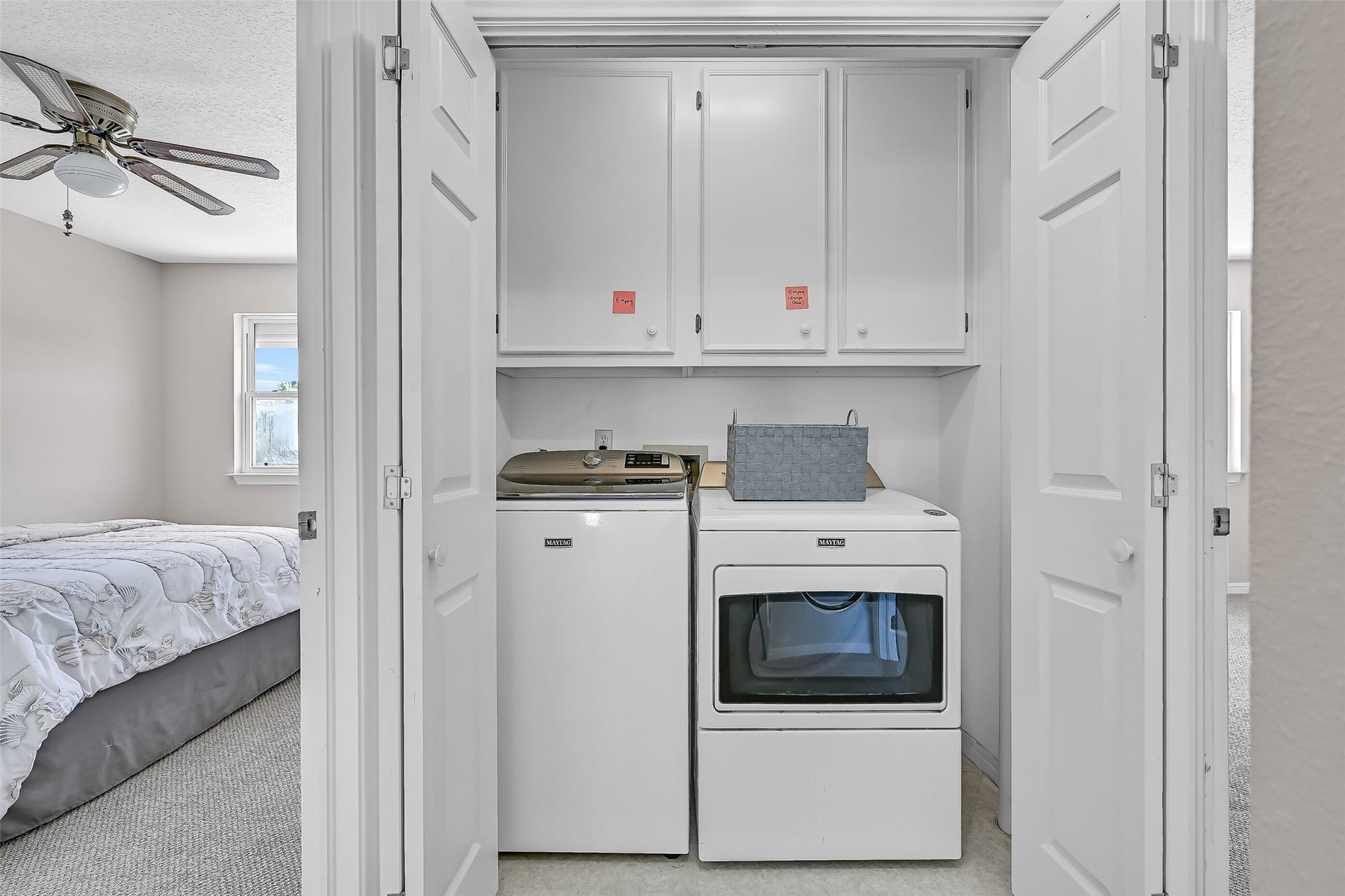 243 Isles End Road, #RR2, Tiki Island, TX 77554 A dedicated utility closet is conveniently located on the main living level, just steps from the primary suite. Having laundry on the same floor as the primary bedroom adds another layer of convenience to this thoughtfully designed waterfront home.