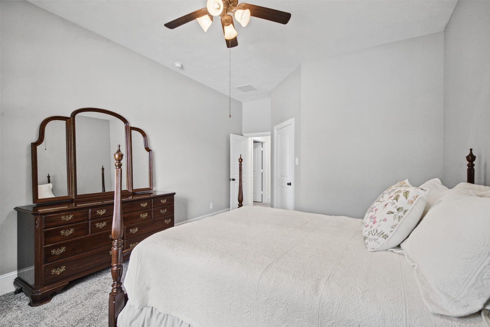 Another view of the 3rd bedroom looking towards bathroom area