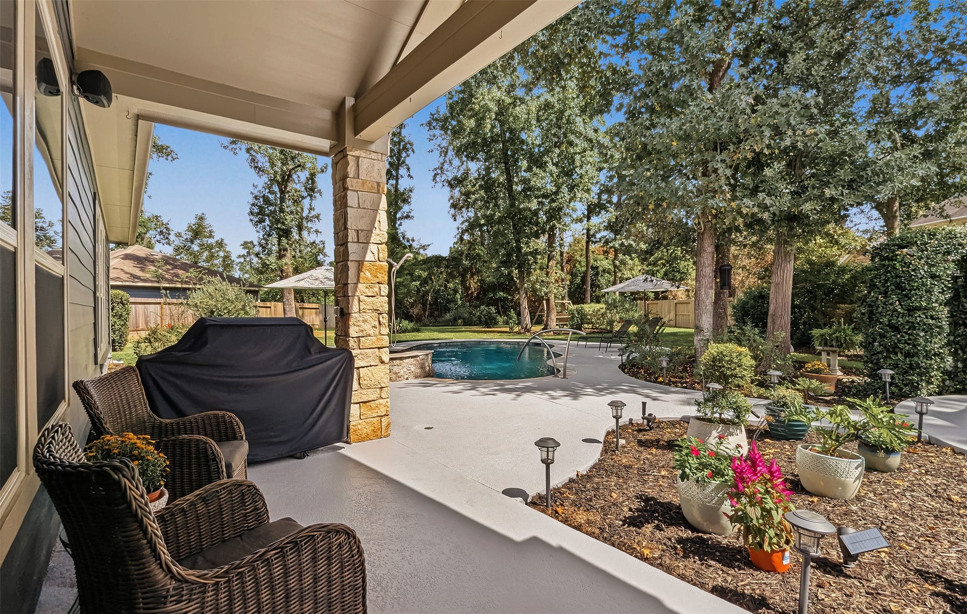 Lets grill.  Gas stubbed for permanent outdoor kitchen.