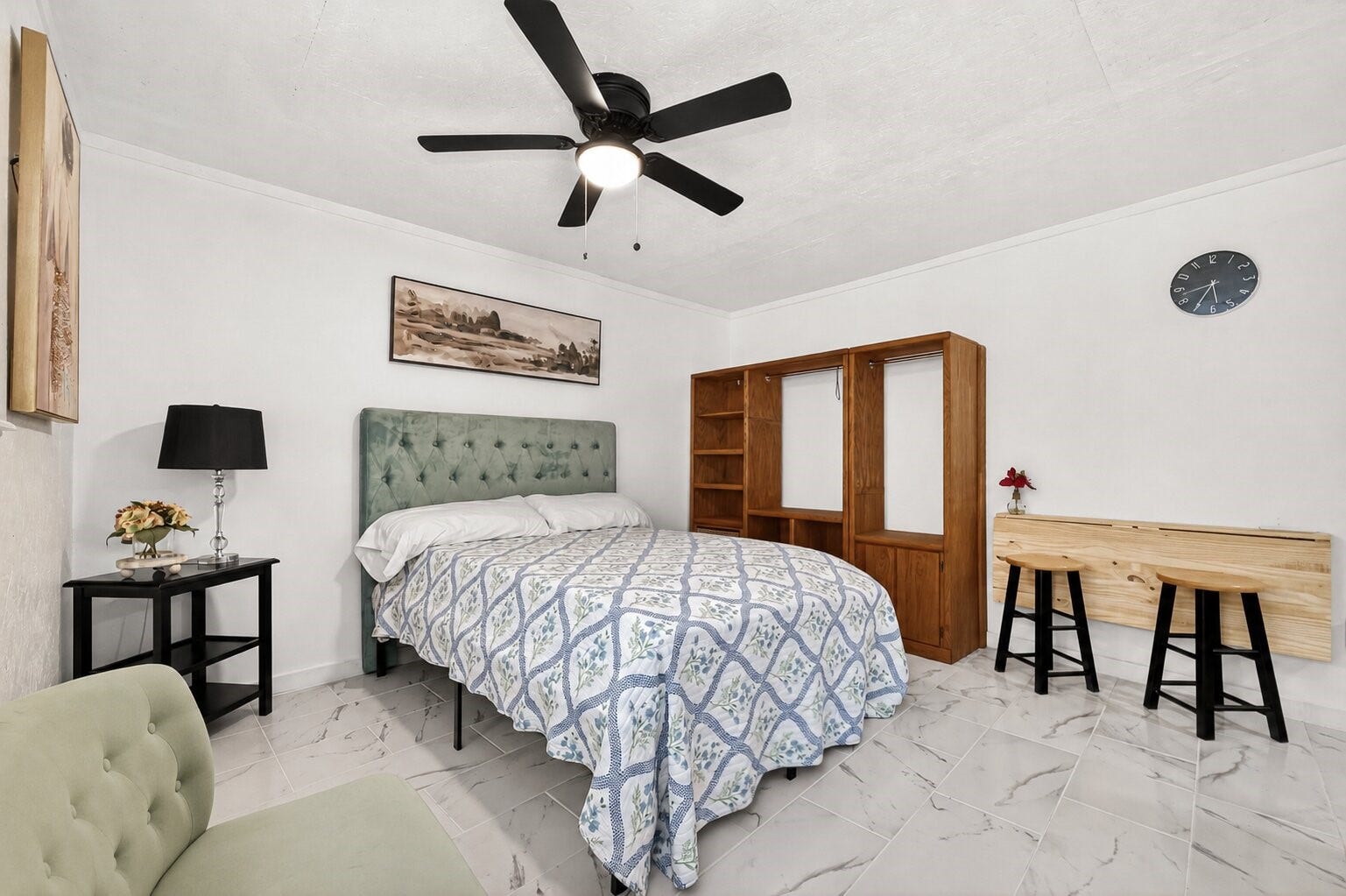 Alternate view of the bedroom. Home comes completely furnished.