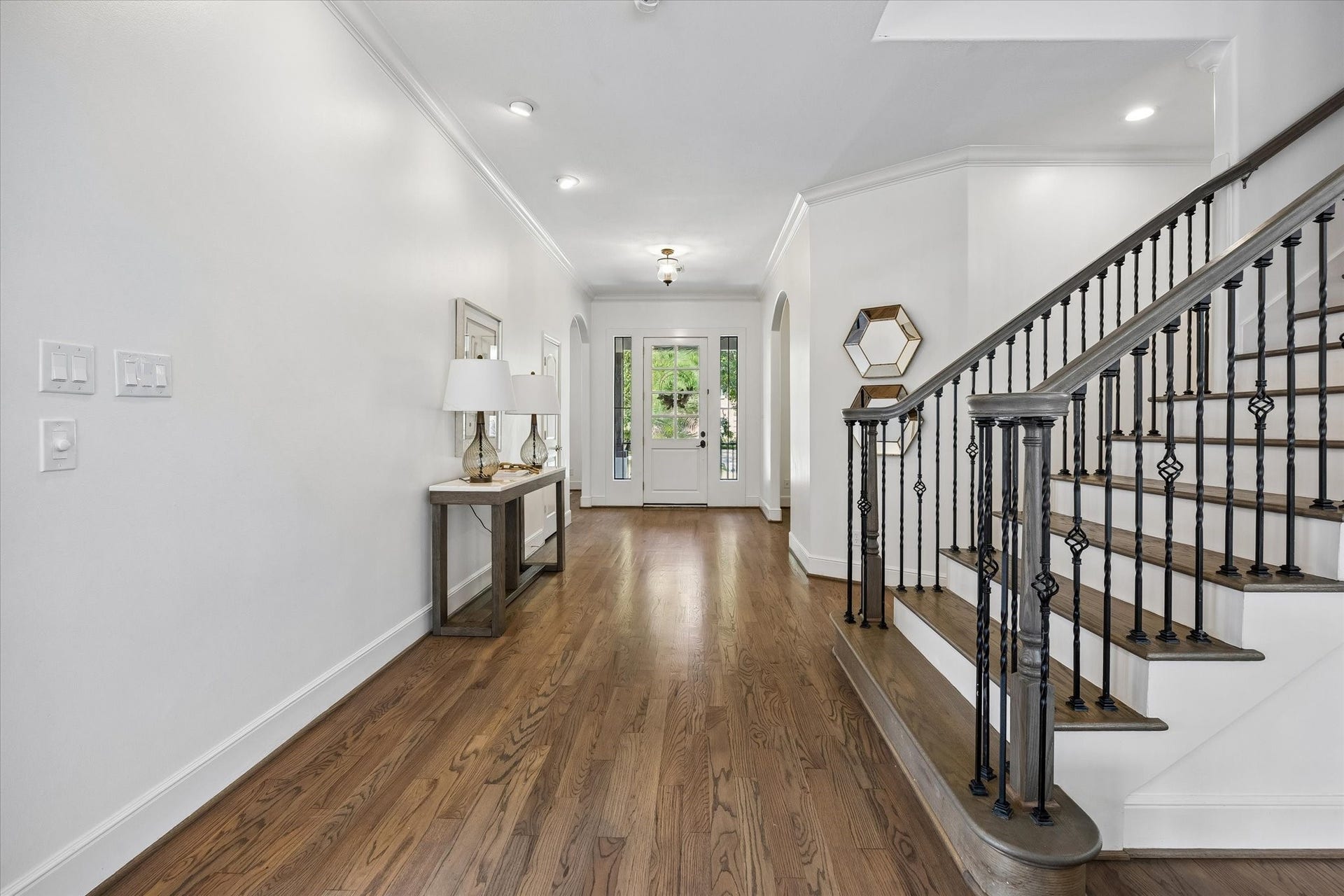4523 Maple Street, Bellaire, TX 77401 View of wide front foyer and staircase
