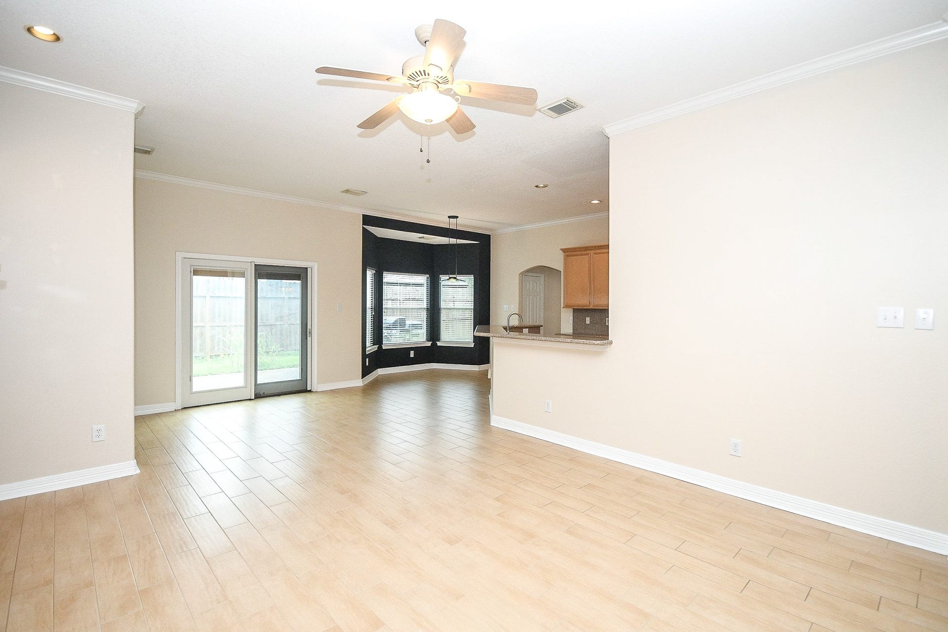 Open-concept living area with abundant natural light.