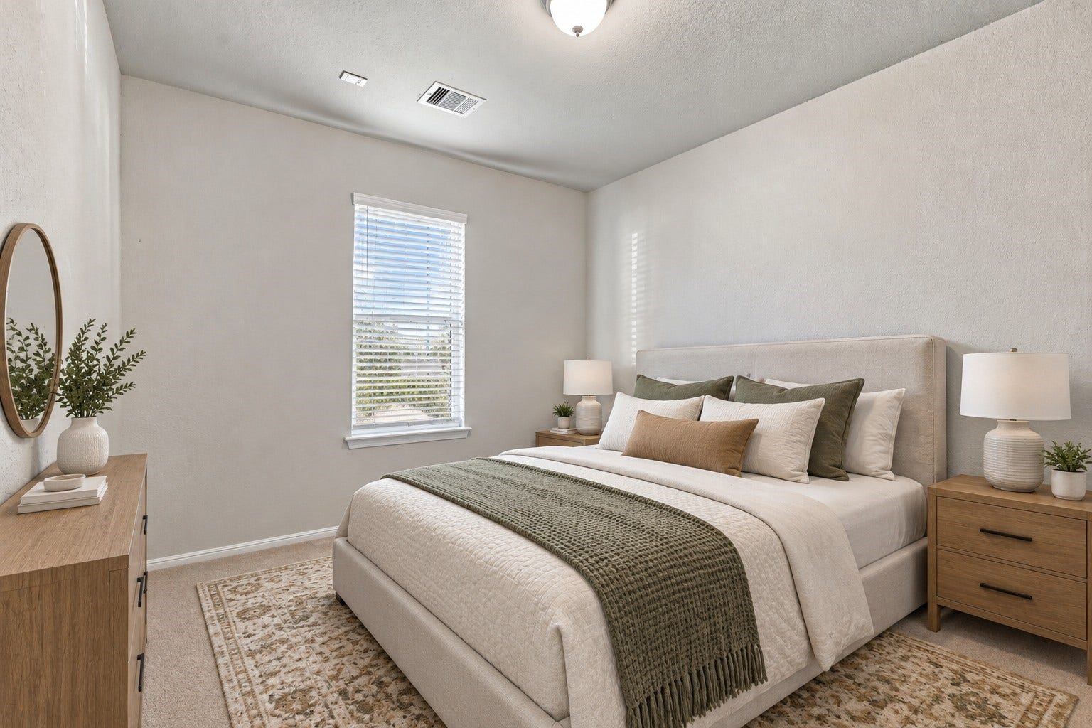 7814 Tindarey Maple Trace, Richmond, TX 77407 Secondary bedroom with carpet flooring, neutral finishes, and a window providing natural light.**Virtually staged
