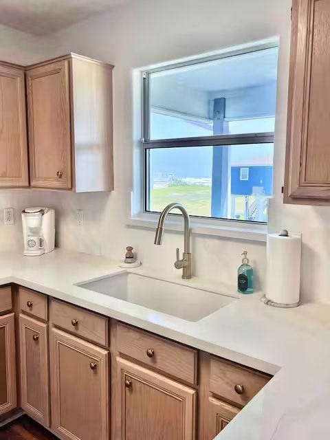 1426 Bluewater Highway, Surfside Beach, TX 77541 kitchen with gulf views