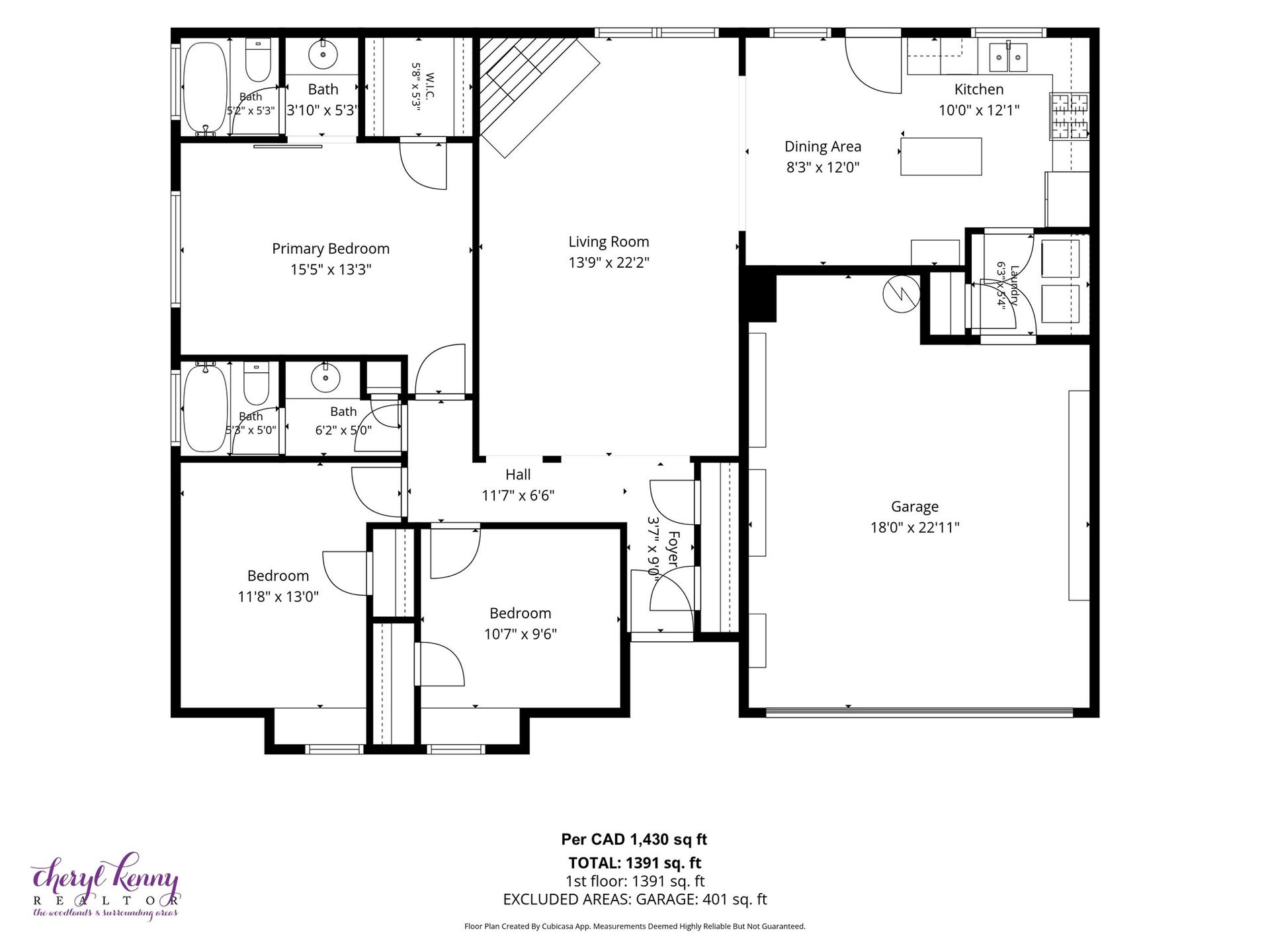 6 Leverwood Court, The Woodlands, TX 77381 Floor plan illustrates the home's functional layout and flow between living spaces. New 15.3 SEER HVAC and Heat Exchanger instlled in September 2026!