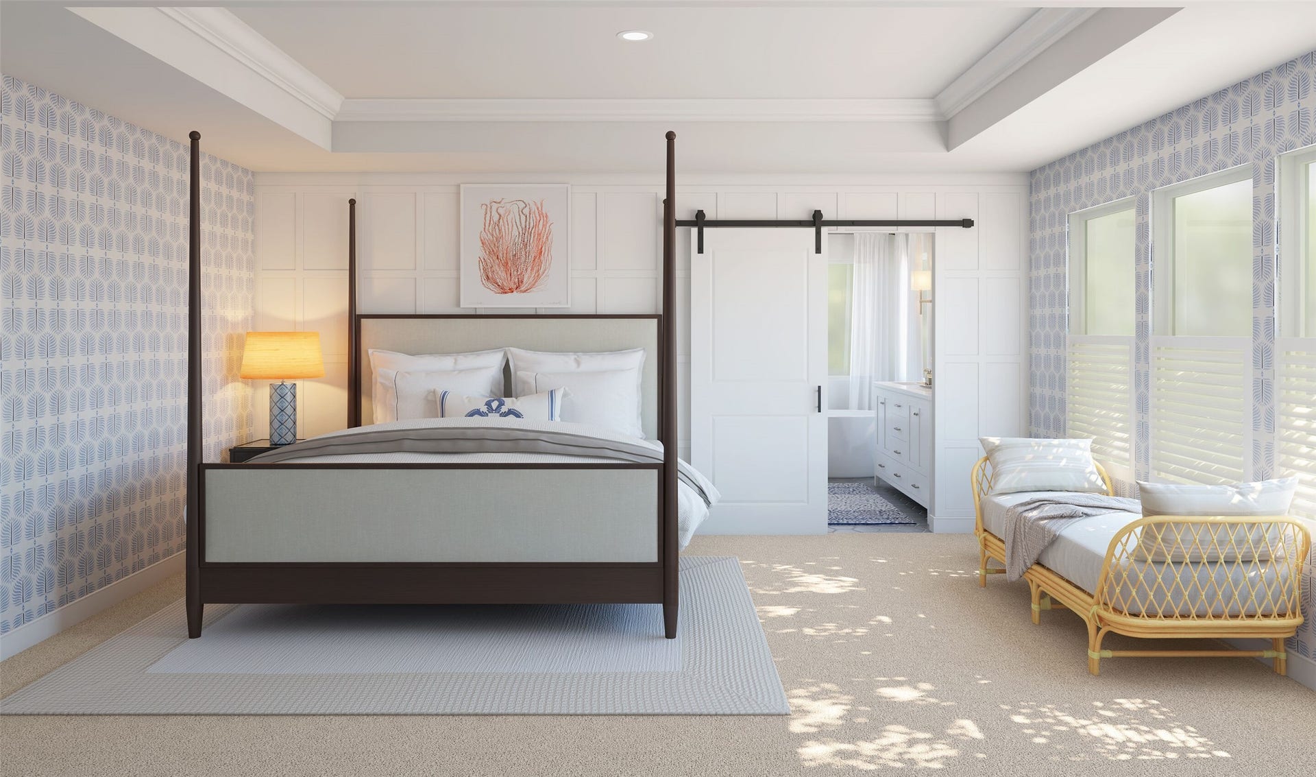 13314 Leon Hollow Lane, Houston, TX 77048 Spacious primary suite (*Artist rendering used for illustration purposes only. Colors/finishes may differ from the ones currently selected in the home.)