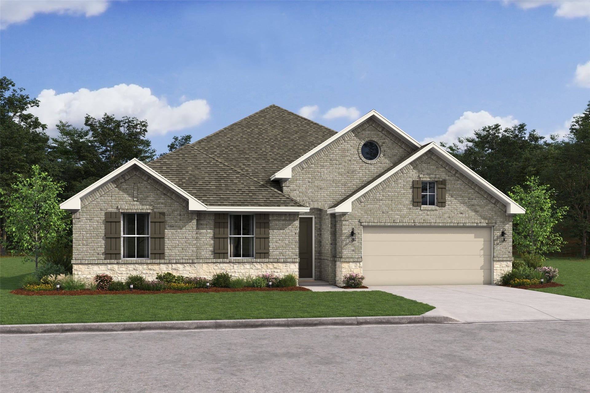 Stunning Barcelona home design by K. Hovnanian Homes in elevation RA built in Sundance Cove. (*Artist rendering used for illustration purposes only.)
