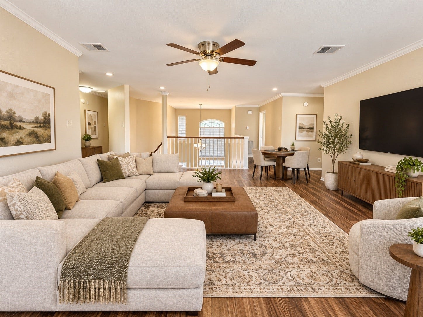 14206 Torrey Vista Drive, Houston, TX 77014 Upstairs game room, virtually staged to envision possibilities of the space
