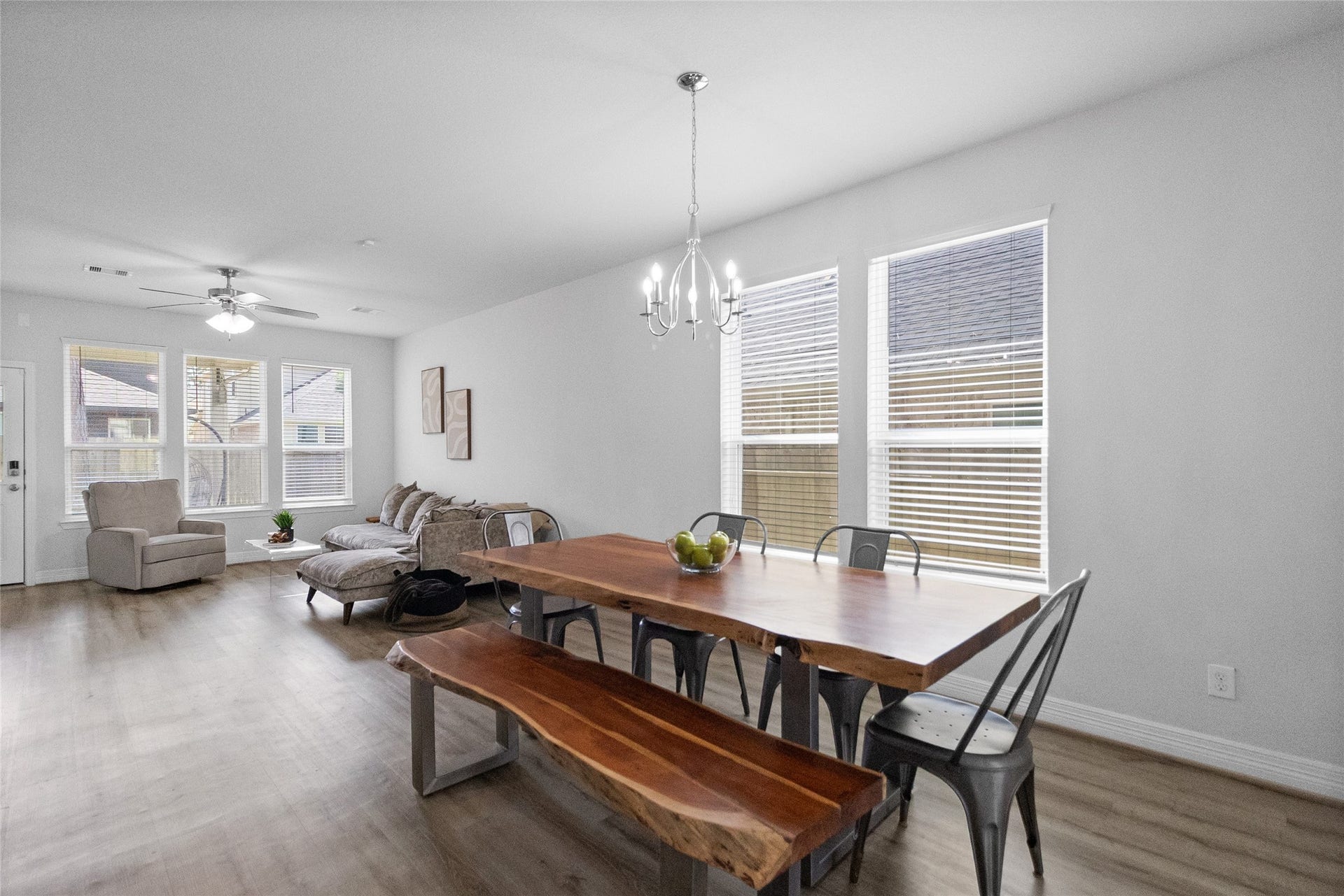Sharing meals feels easy in your bright dining area, with an open connection to the living space that keeps everyone together