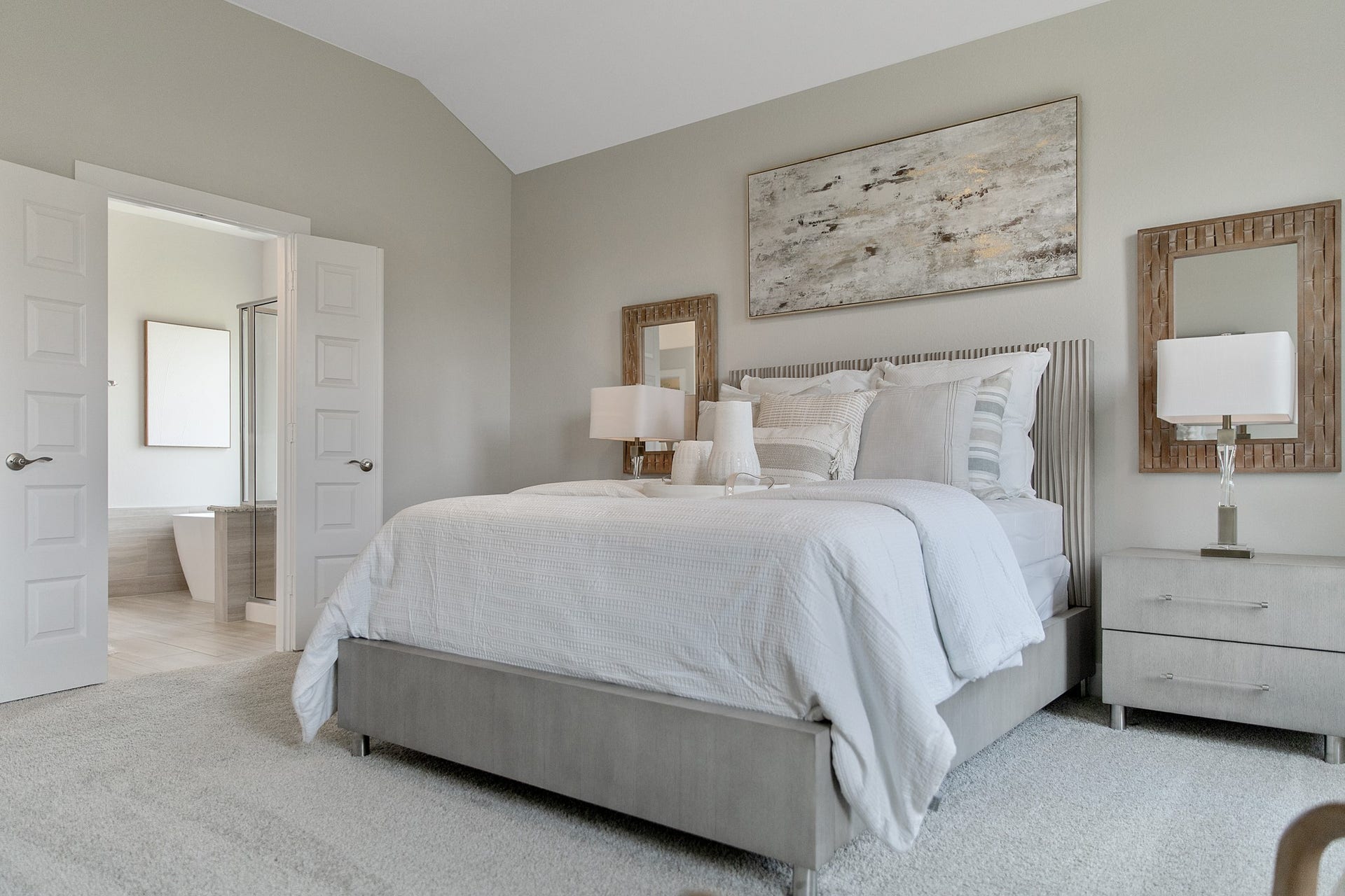 22122 Cortona Creek Lane, Hockley, TX 77447 Generously sized secondary bedrooms featuring spacious closets, soft and inviting carpeting underfoot, large windows allowing plenty of natural light, and the added touch of privacy blinds for your personal retreat.