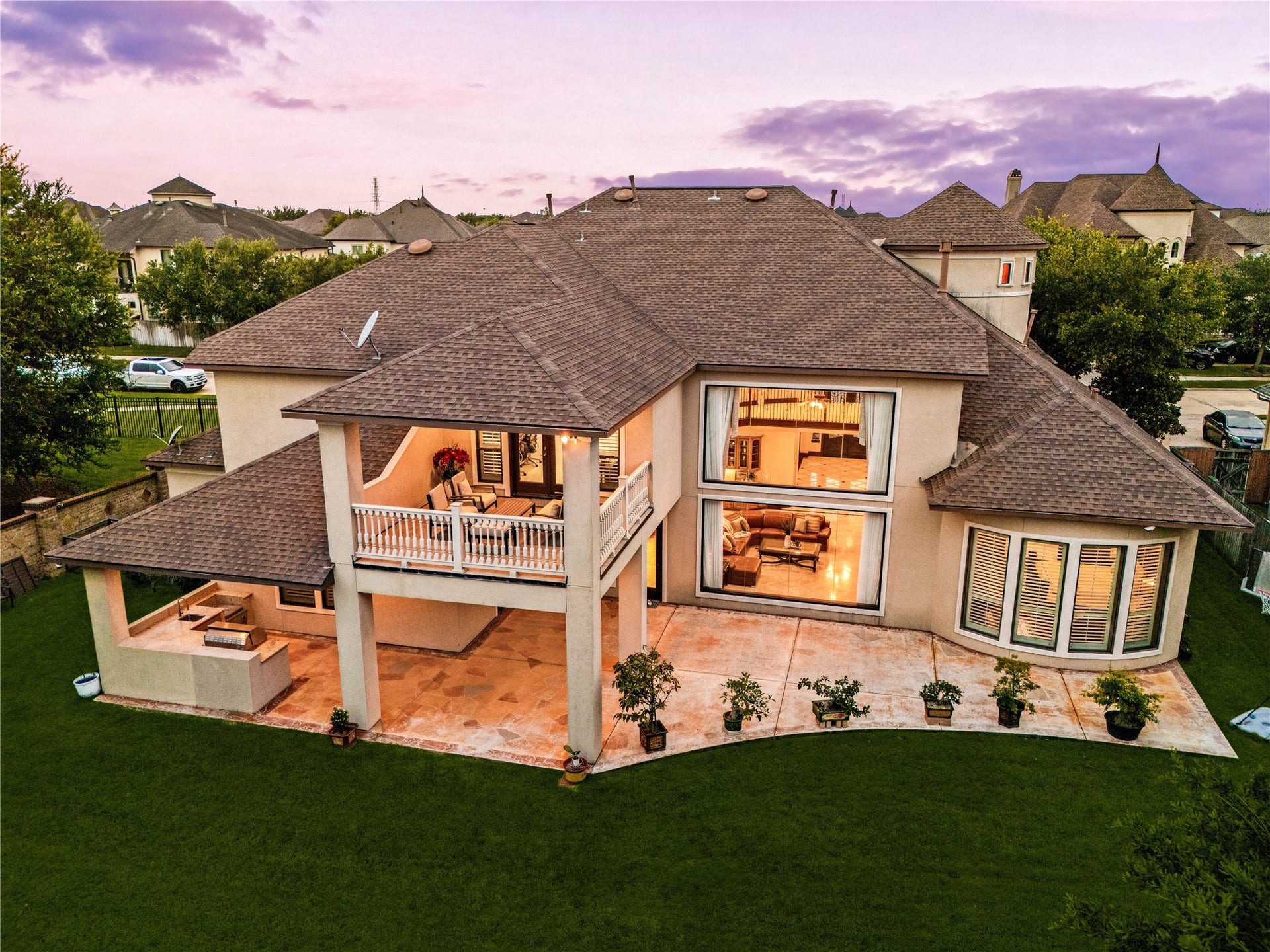 27711 Charter Lake Lane, Katy, TX 77494 Rare corner lakefront homesite showcasing the home's premier location and stunning water views.