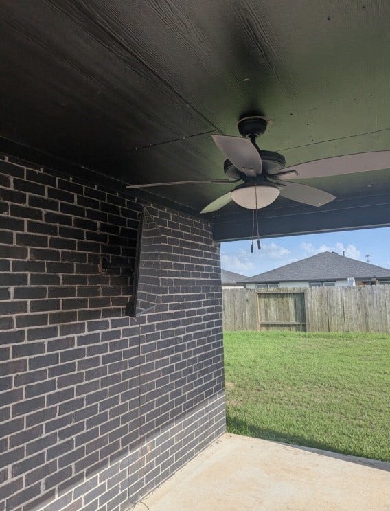 28919 Yachting Point Lane, Katy, TX 77494 Outdoor Ceiling fan at patio