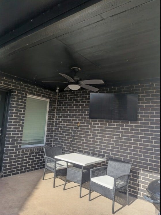 28919 Yachting Point Lane, Katy, TX 77494 TV at the back patio