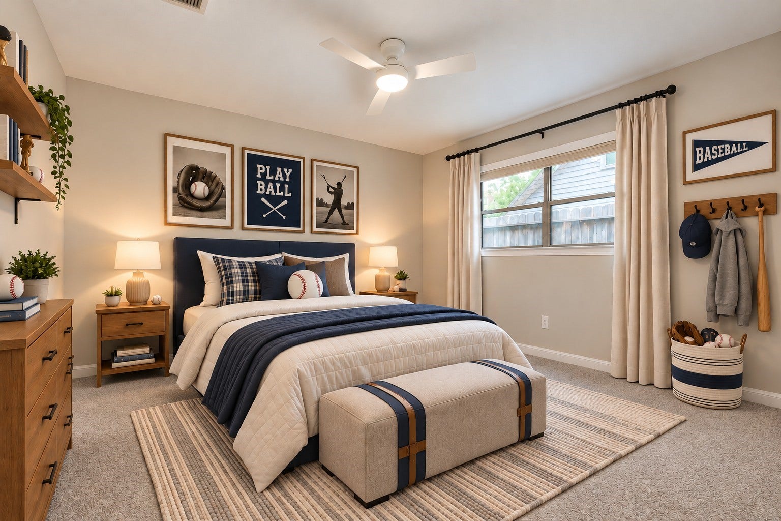 Secondary bedroom- Each bedroom is spacious and ready for your decor.... Virtually staged.