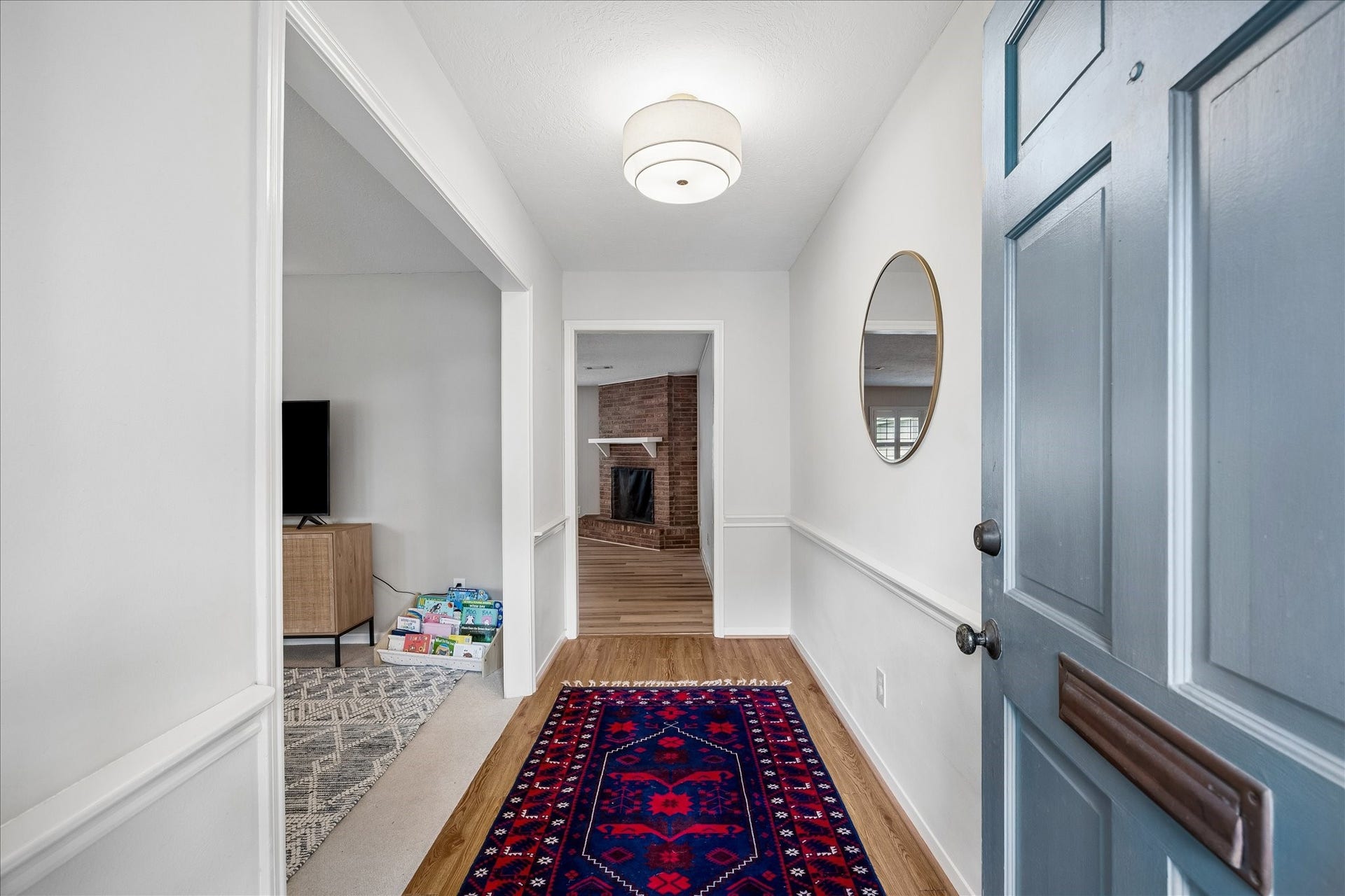 A view from the front door. Very spacious! To the left is the living room.