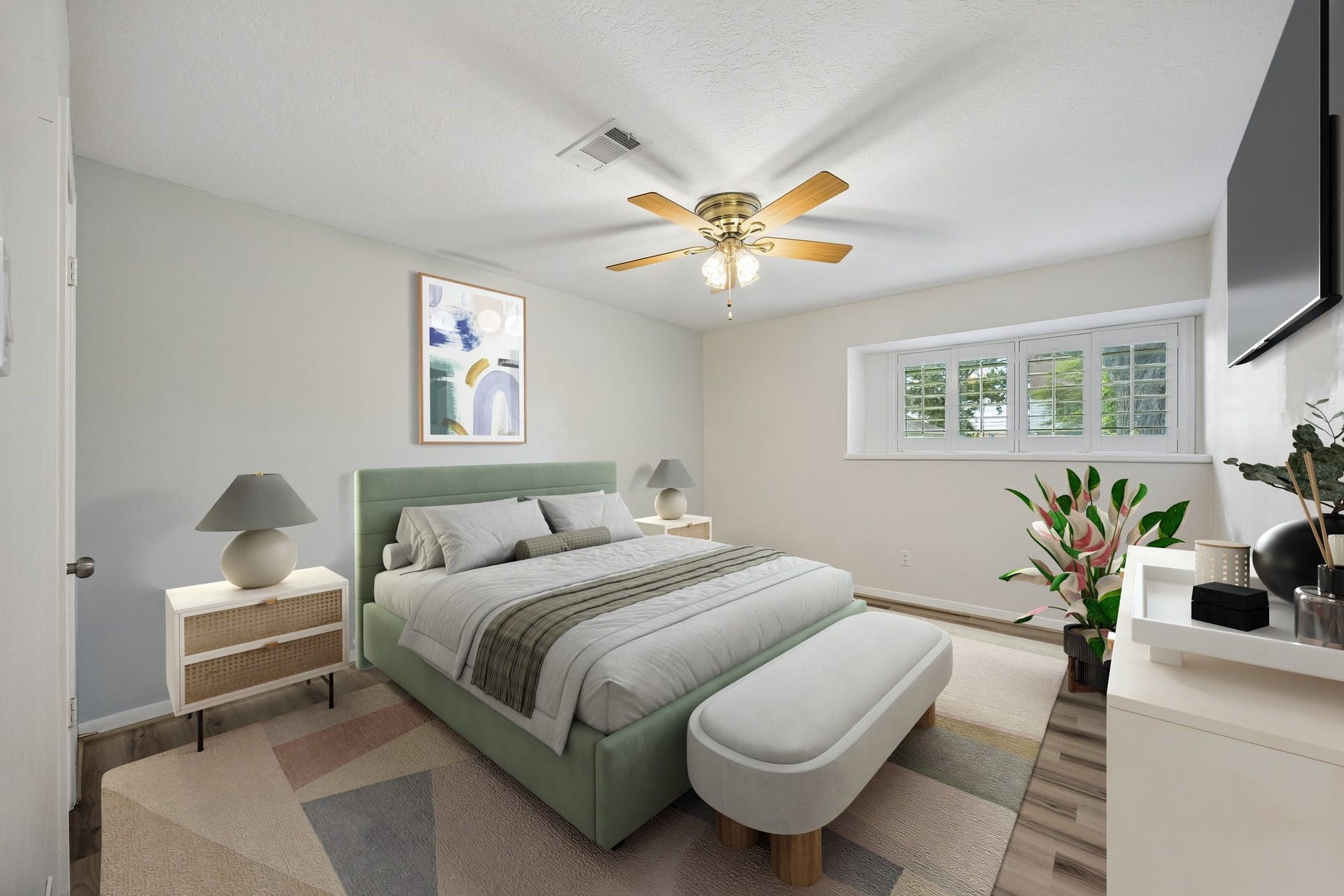 Secondary Bedroom Virtually Staged