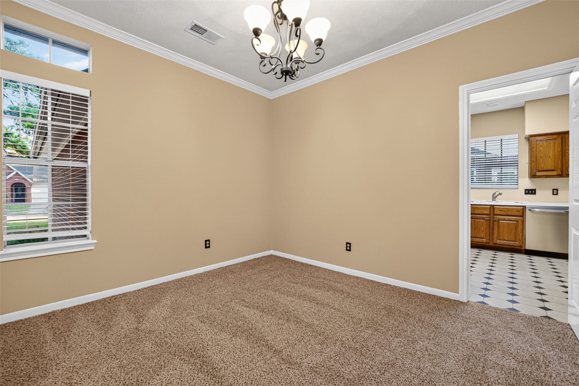 16002 Brittany Knoll Drive, Houston, TX 77095 Dining Room/Study located off the kitchen