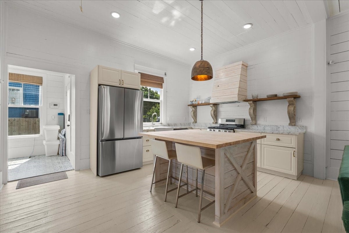4201 Avenue R, Galveston, TX 77550 Kitchen and living spaces connect for easy everyday living.