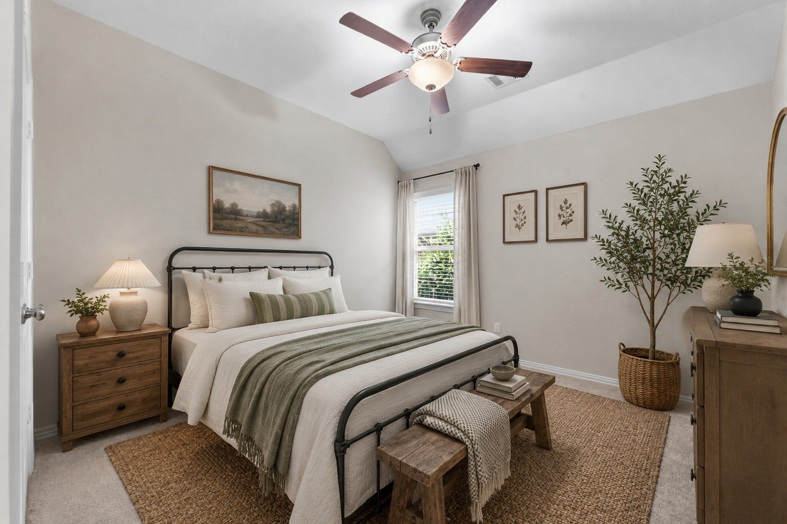 2143 Moss Creek Lane, Conroe, TX 77304 Bedroom #2 features natural light and easy access to a full bath. *VIRTUALLY STAGED*