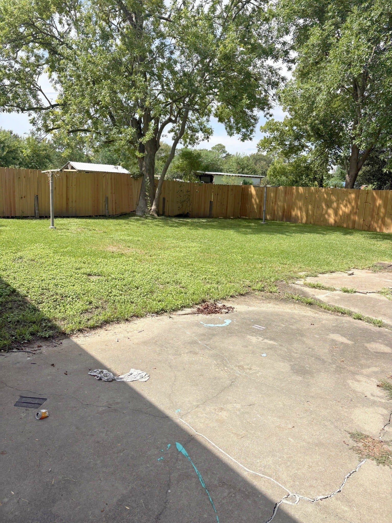 113 N Pecan Drive, Texas City, TX 77591 A broad grassy yard and mature tree give the outdoor space its own appeal.
