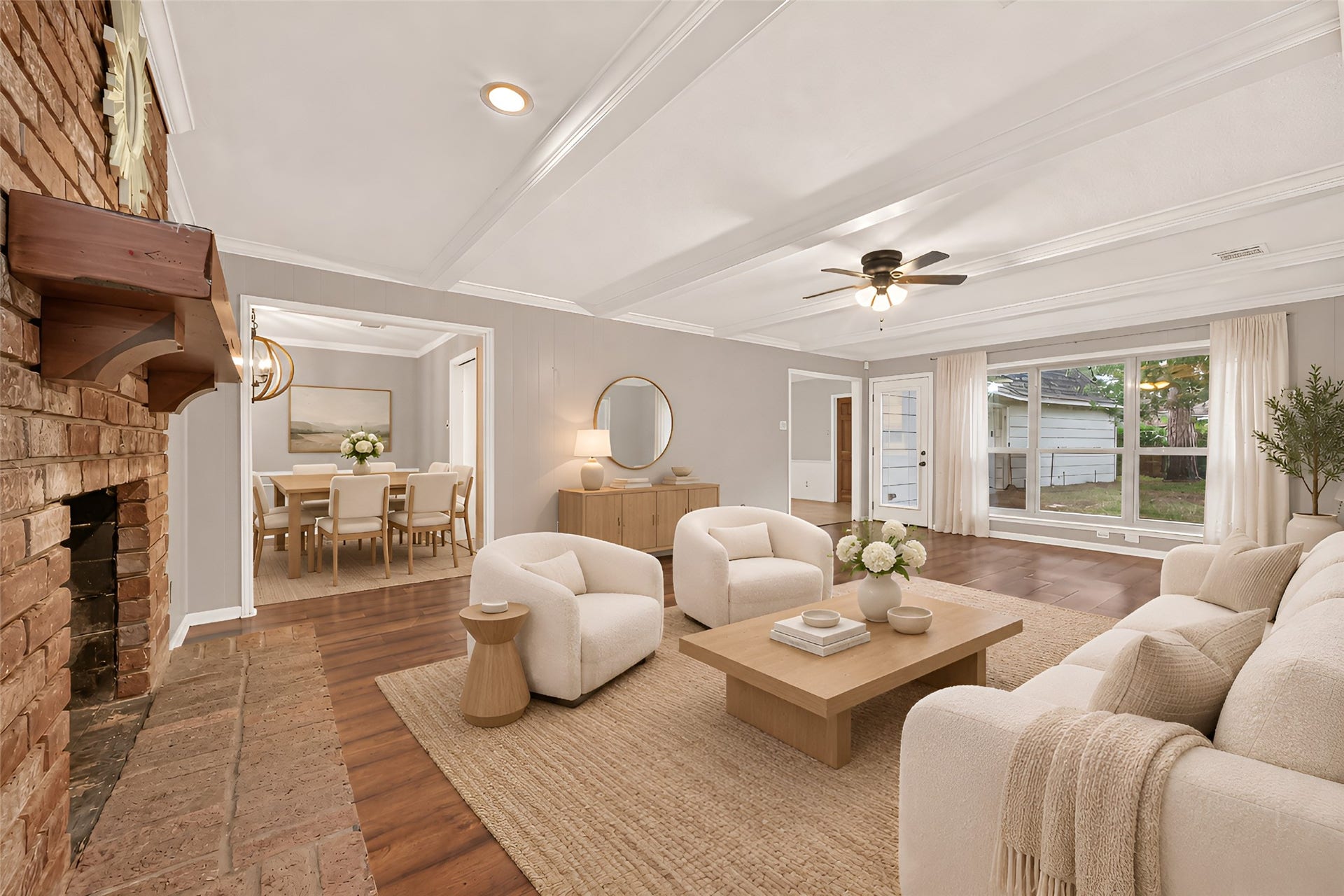 5410 Boyce Springs Drive, Houston, TX 77066 Living room- Virtually staged