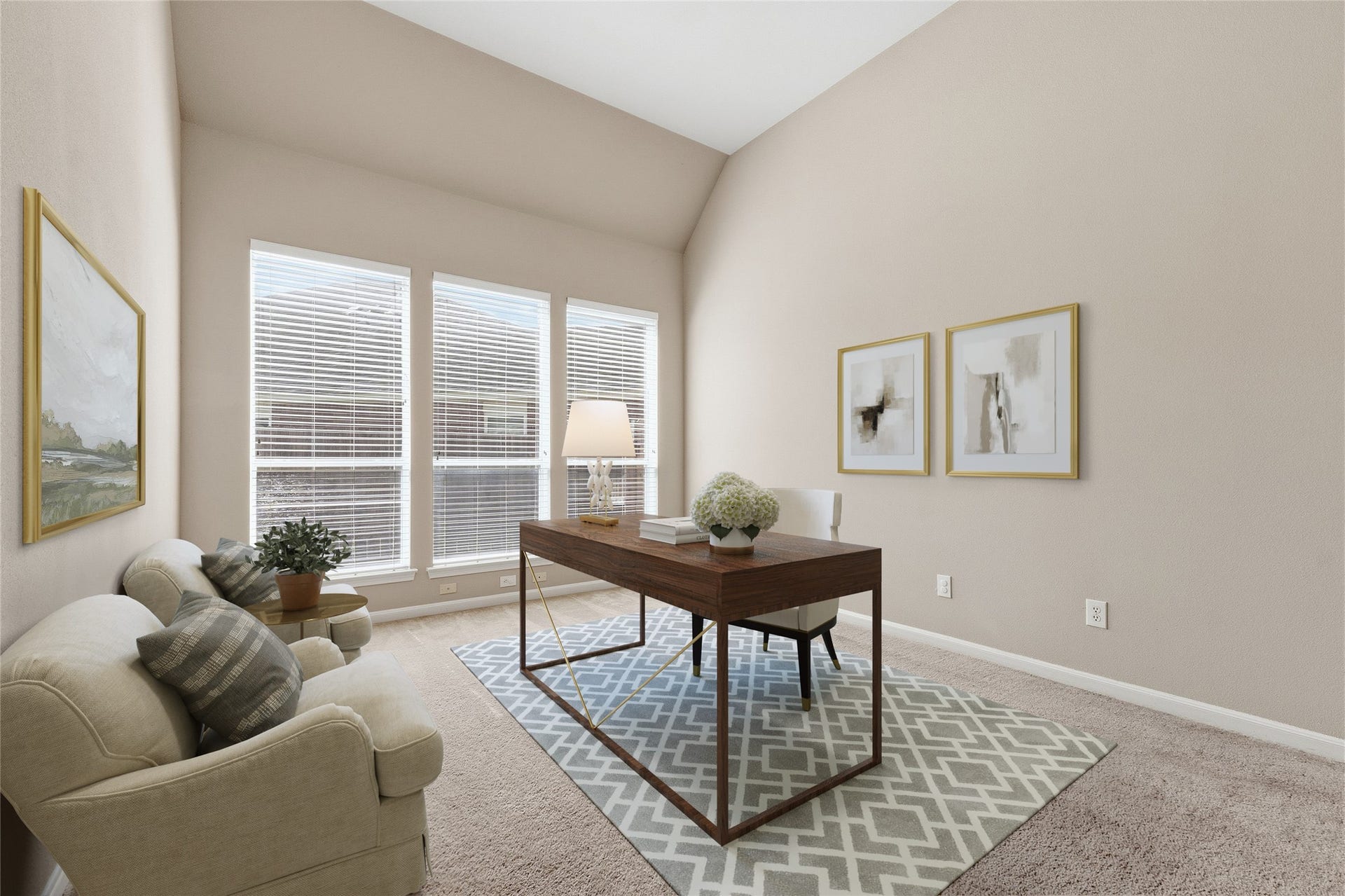 Virtual staged game room