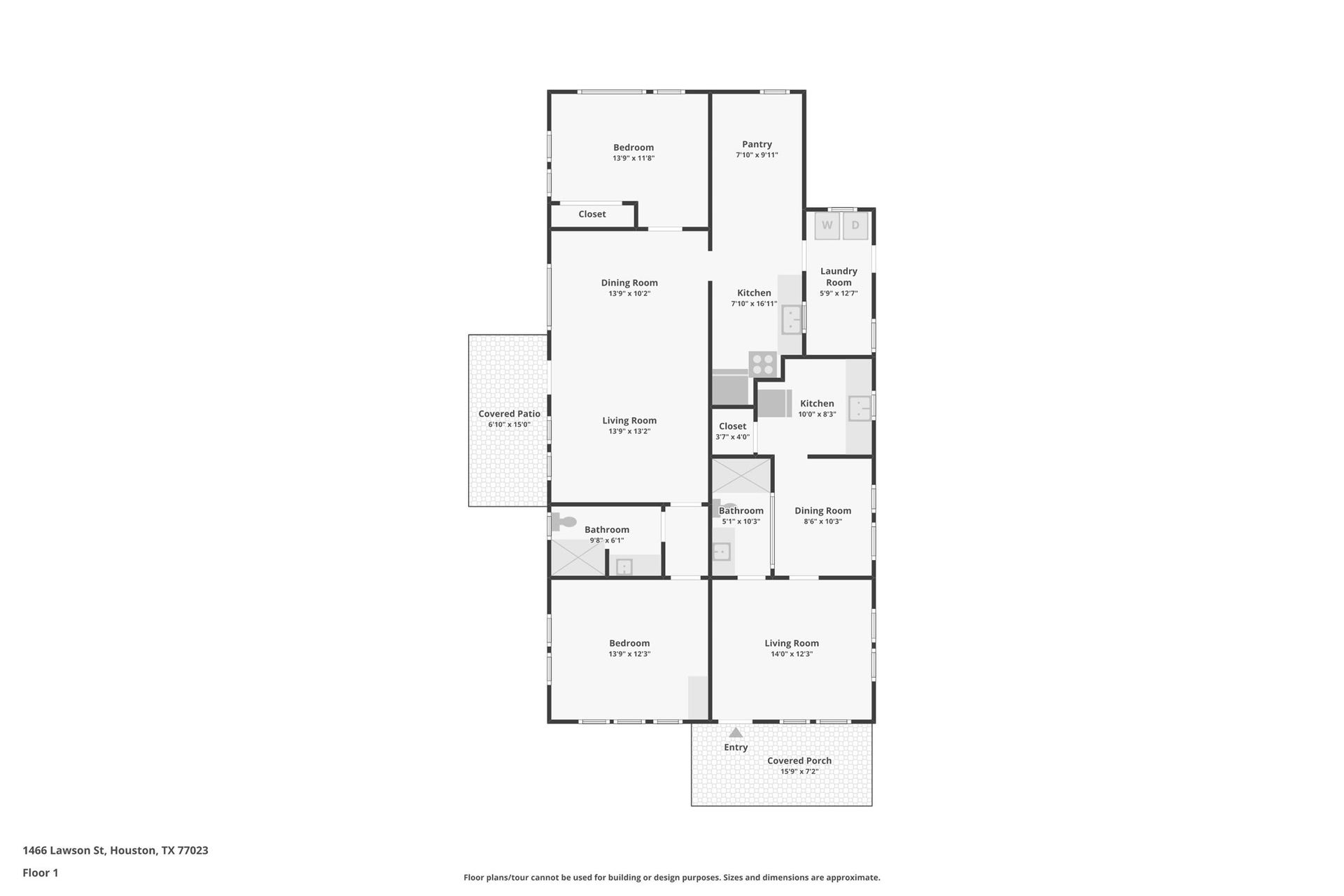 1466 Lawson Street, Houston, TX 77023 The house has been split into two separate homes for a total of 3 different rental possibilities including the garage apartment.