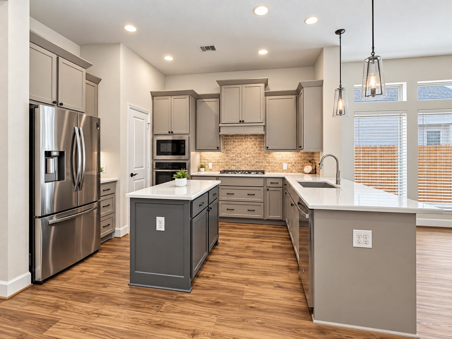 146 Dove Springs Court, Conroe, TX 77304 The large island naturally becomes a gathering spot for morning coffee, casual meals, homework, or visiting with family while dinner is being prepared.