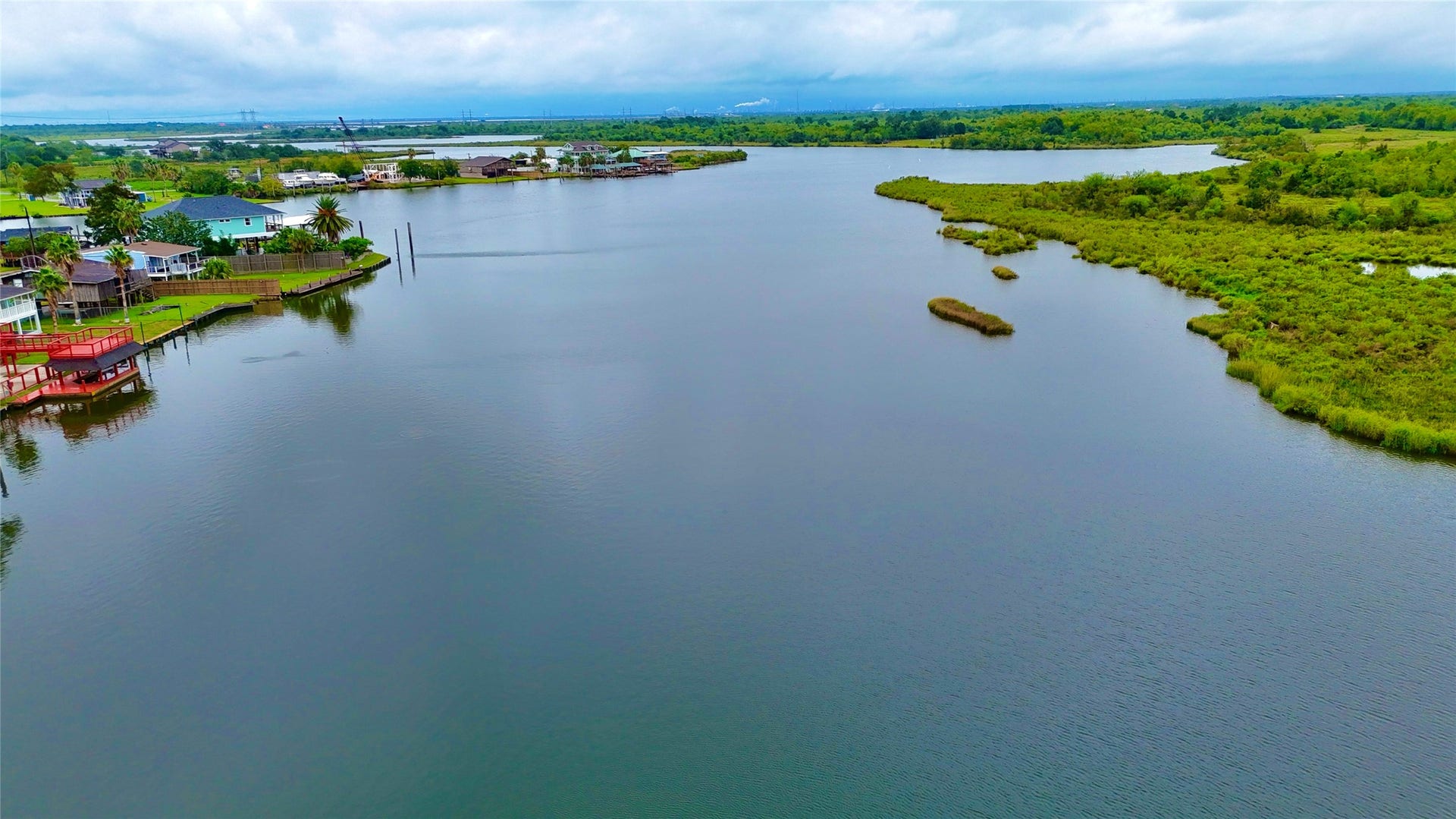 0000 Scenic Drive, Dickinson, TX 77539 Expansive open water views looking out across the surrounding bayou and marshland.