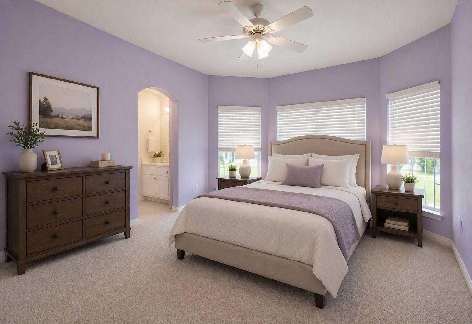 21603 Statfield Glen, Katy, TX 77450 The second upstairs bedroom features bay windows.
