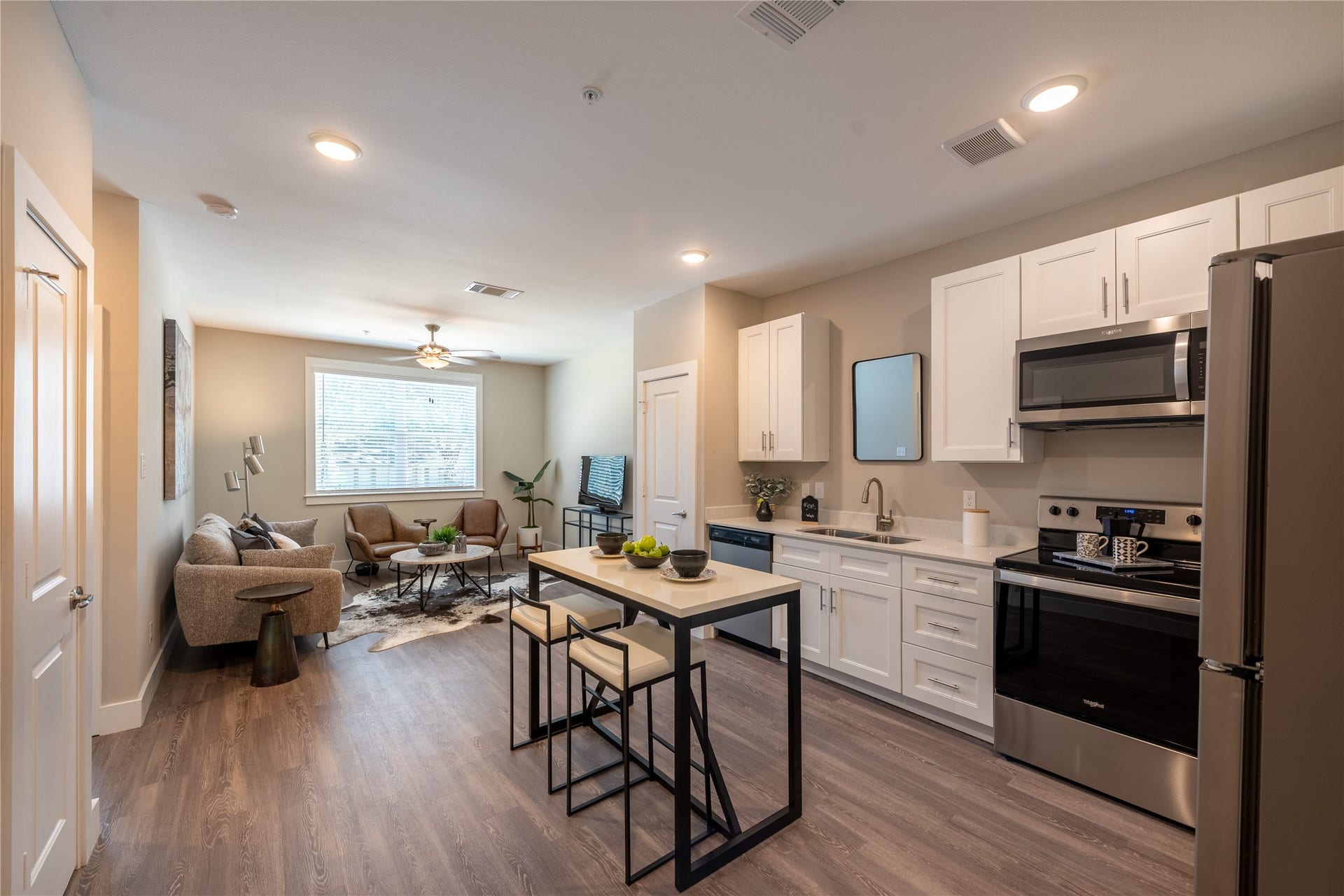 Open-concept living area with abundant natural light.
