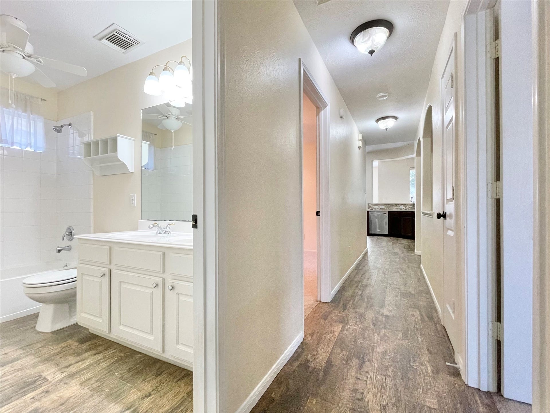 90 N Creekmist Place, The Woodlands, TX 77385 Master bedroom to the left, children's bedrooms to the right