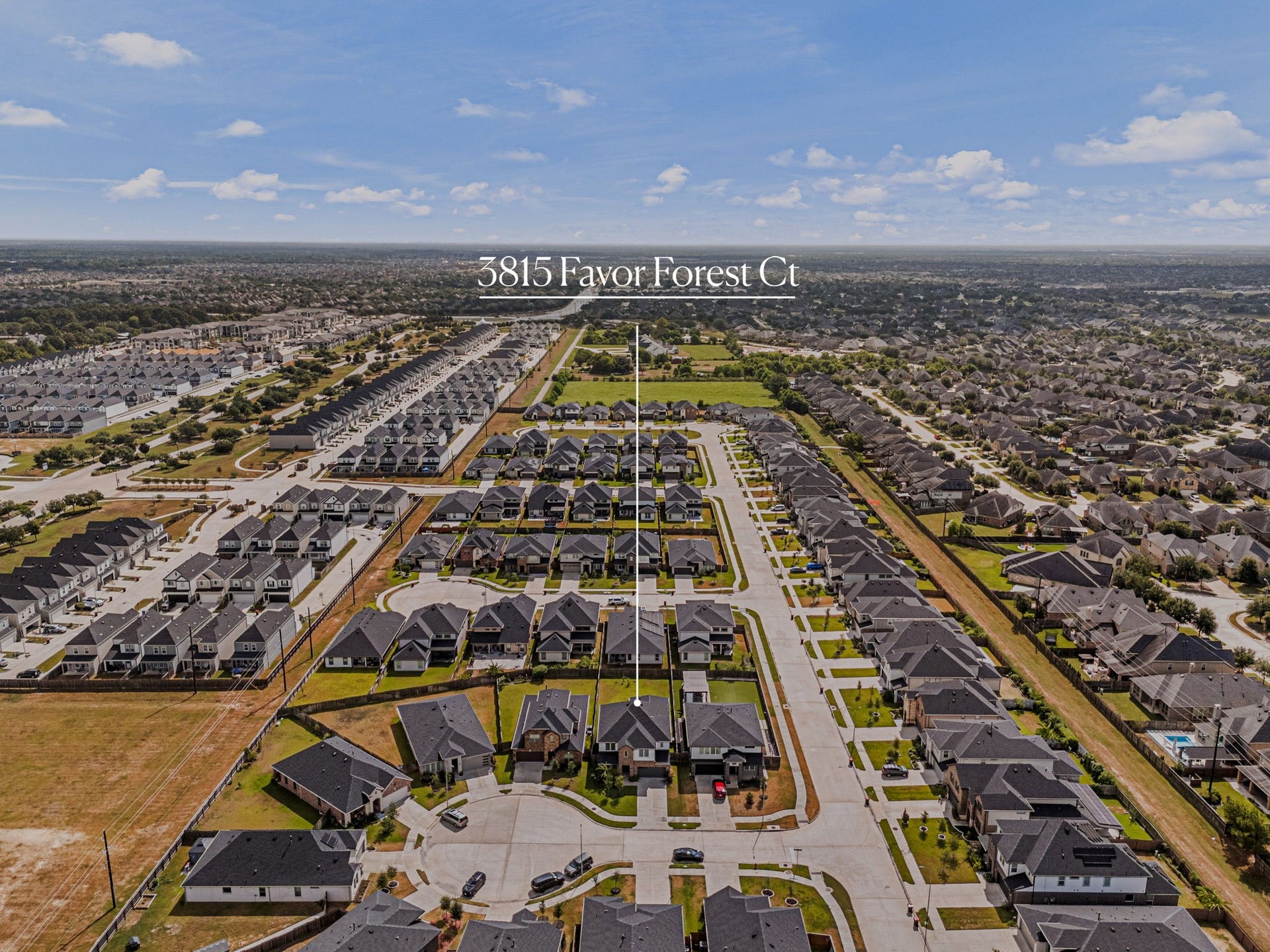 3815 Favor Forest Court, Katy, TX 77494 Tucked within the sought-after Tamarron community, this cul-de-sac setting offers a peaceful retreat just minutes from neighborhood amenities.