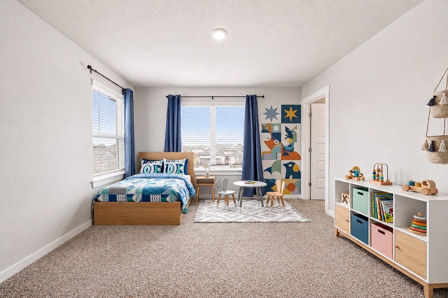 3815 Favor Forest Court, Katy, TX 77494 Another secondary bedroom features two windows overlooking the neighborhood, filling the room with natural light.