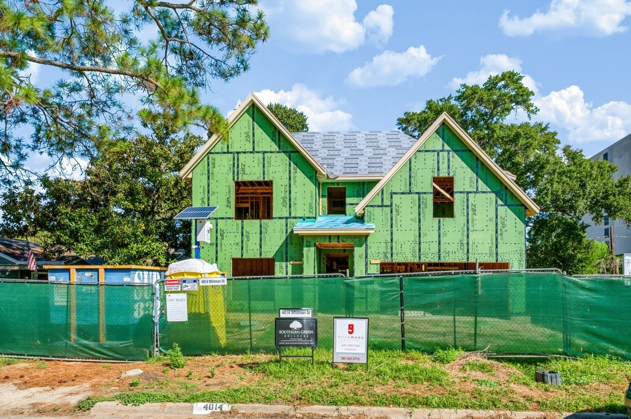 New Construction one street over on Whitman St.
