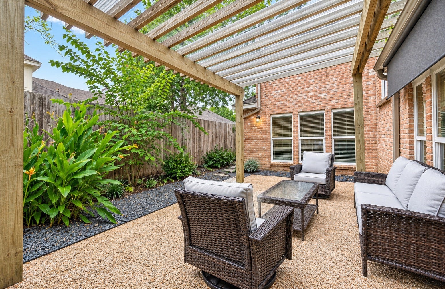 1122 Daria Drive, Houston, TX 77079 Another view of the patio.
