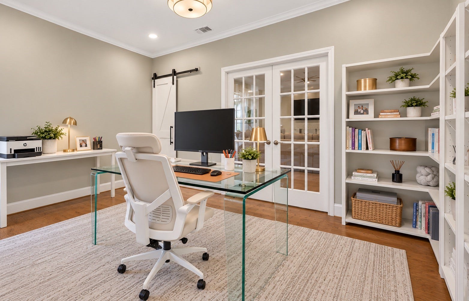 1122 Daria Drive, Houston, TX 77079 Private office is off the entry of the home.
