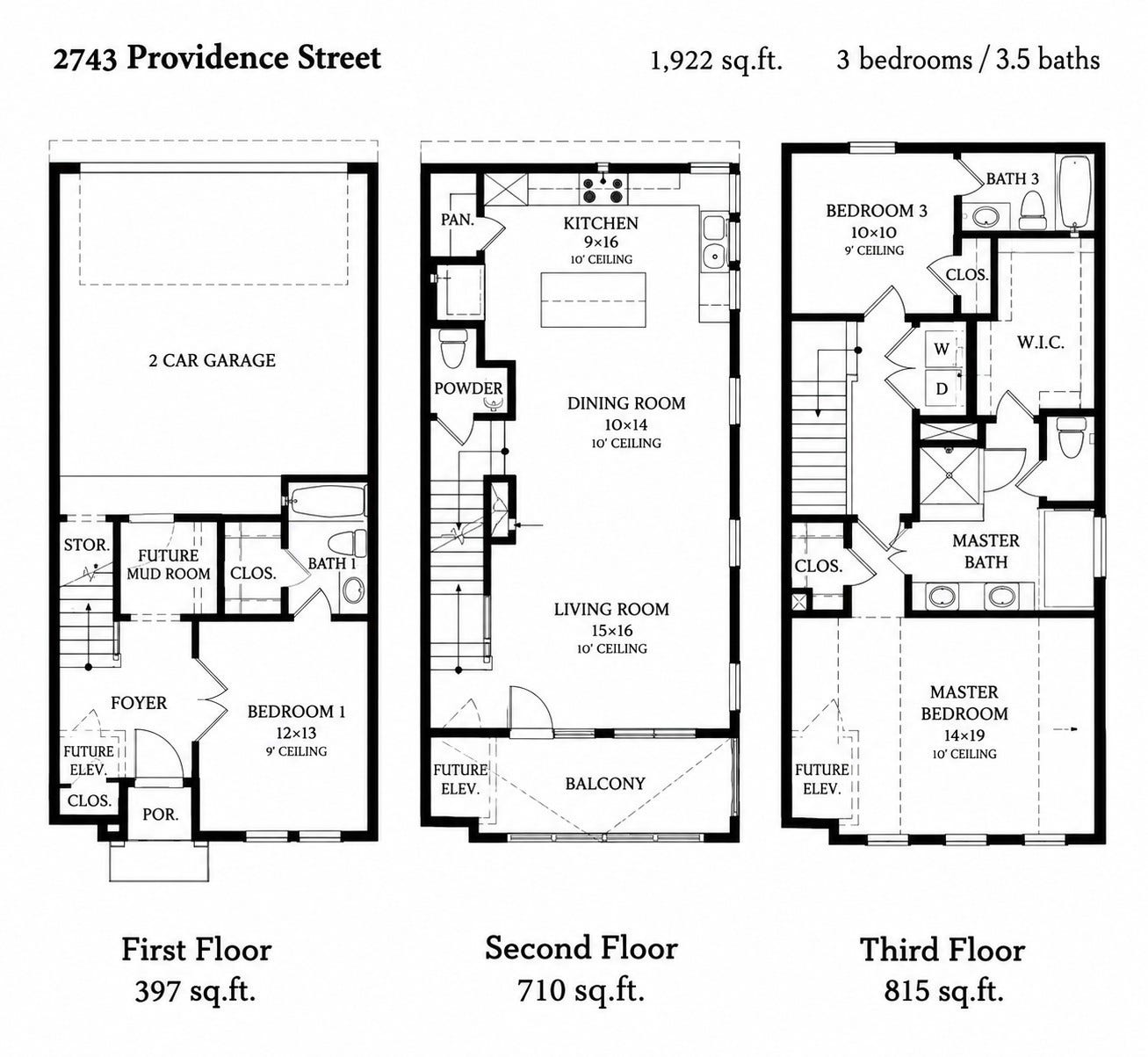 2743 Providence Street, Houston, TX 77020 The floor plan for 2743 Providence St.