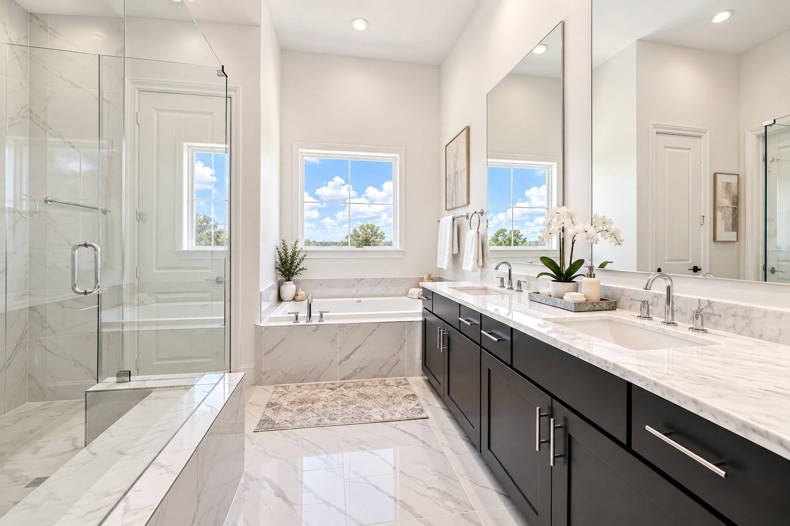 2743 Providence Street, Houston, TX 77020 The primary bathroom offers a separate shower and oversized tub with still more natural light.