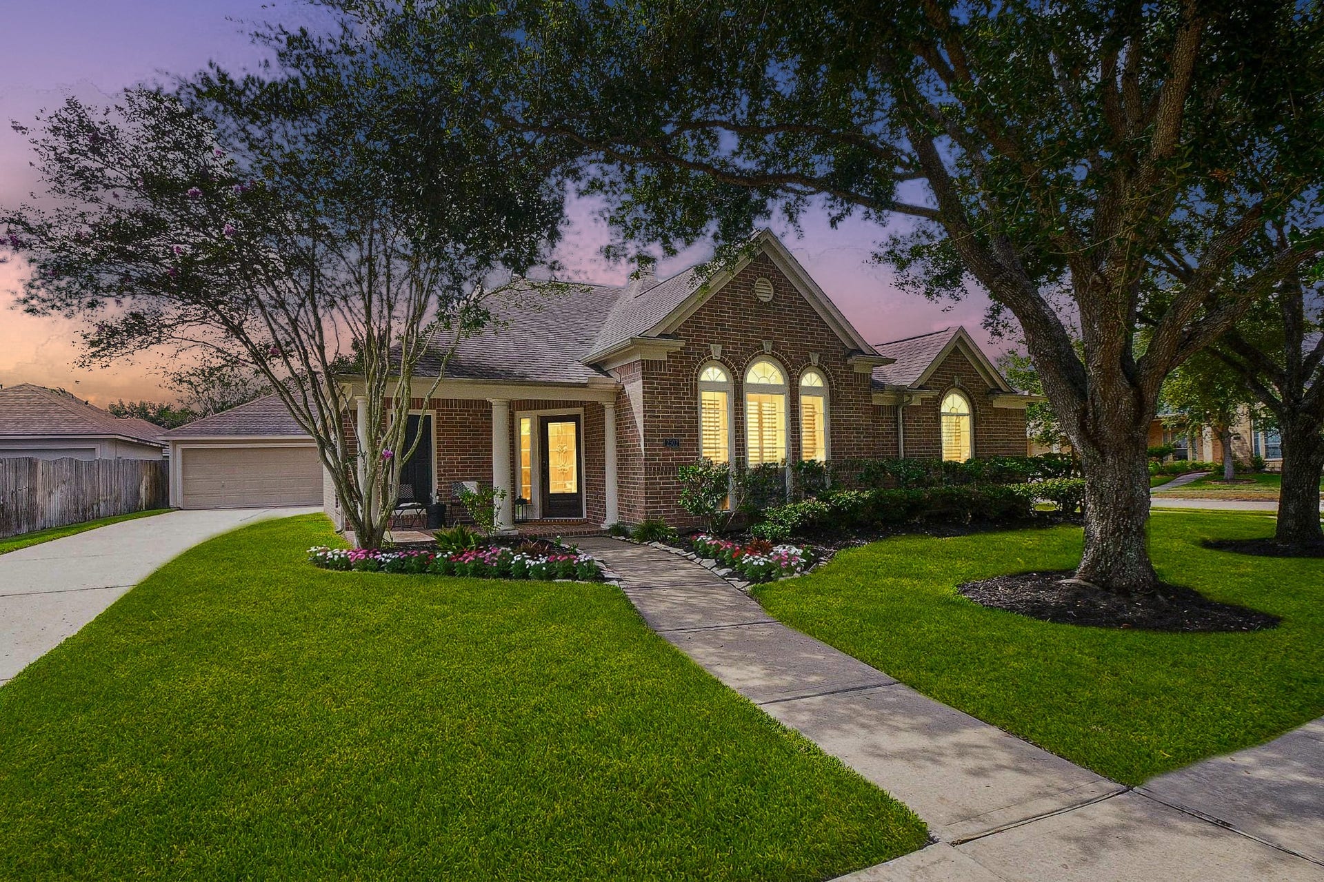 Welcome home to 2502 Quiet Lake Ct, nestled in the popular master planned community of Shadow Creek Ranch in Pearland, TX! This one-story Perry home sits on a generous corner lot, with mature trees and a wide front lawn that make coming home feel a little more inviting.