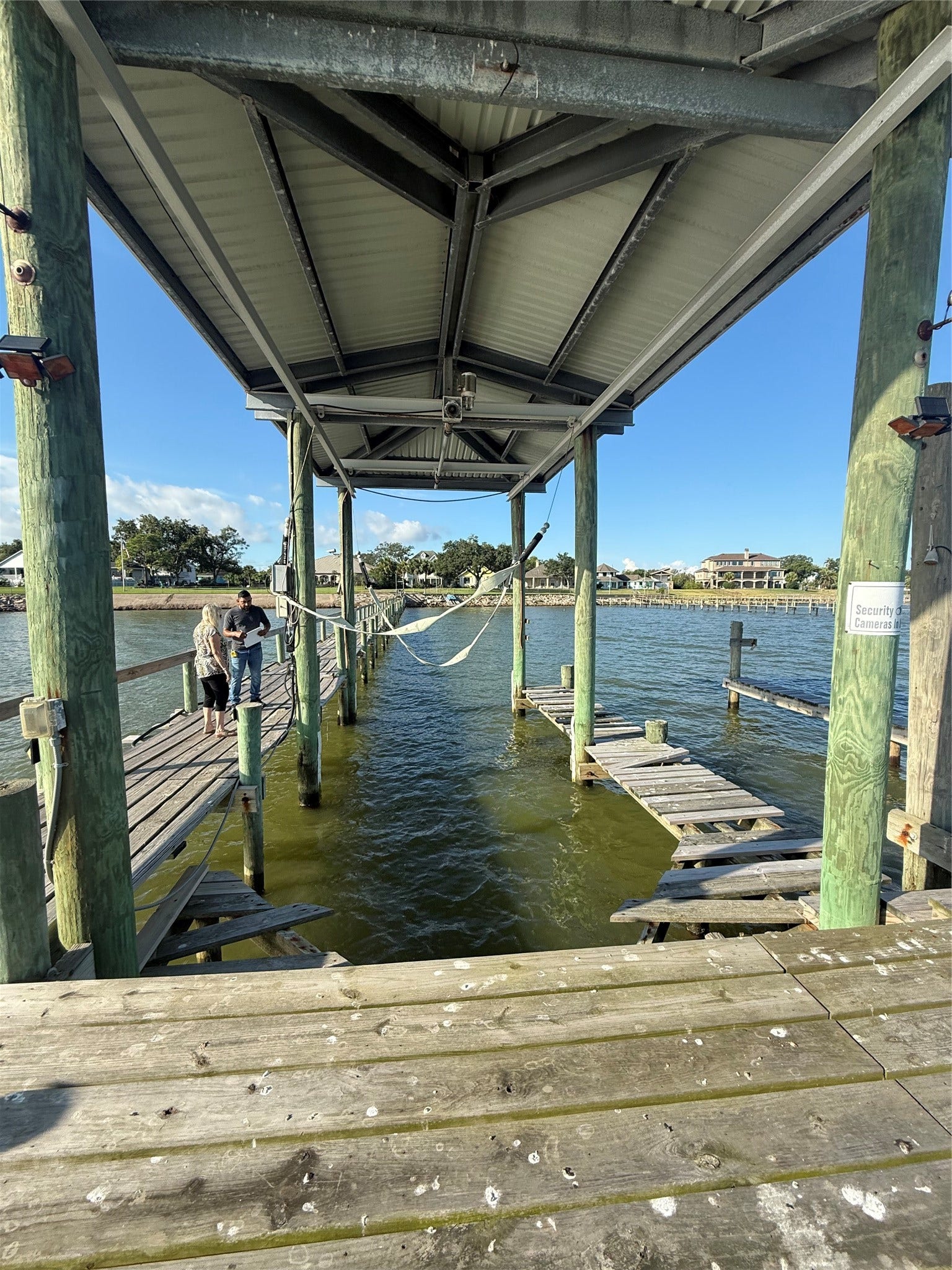 4715 W Bayshore Drive, Bacliff, TX 77518 Another view of the boat lift.