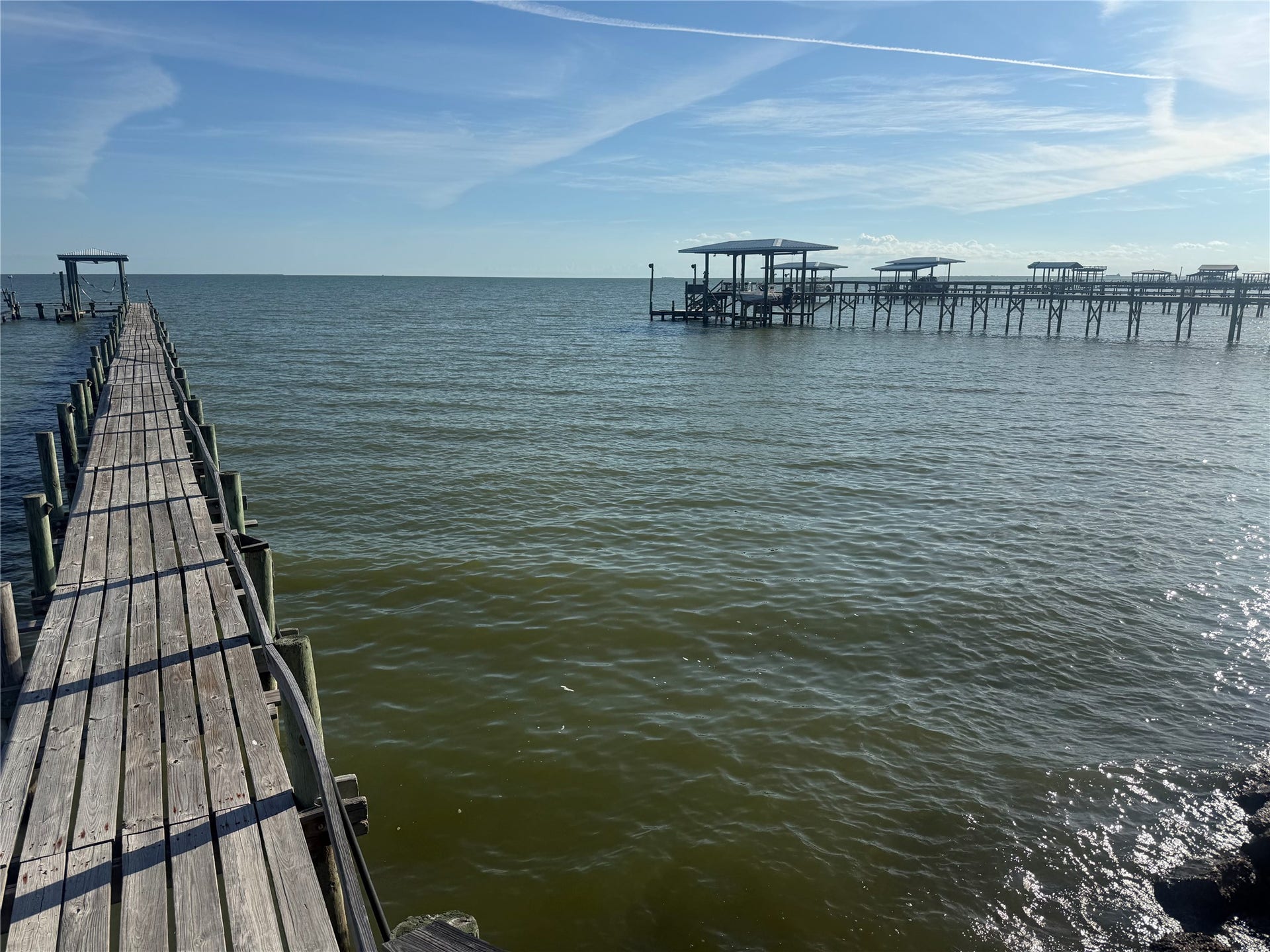 4715 W Bayshore Drive, Bacliff, TX 77518 Private fishing pier is over 300' long.