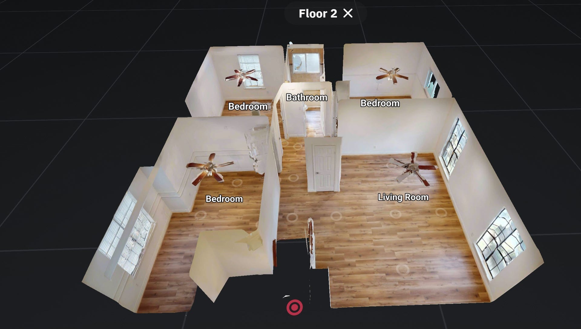 Over view of the second floor.