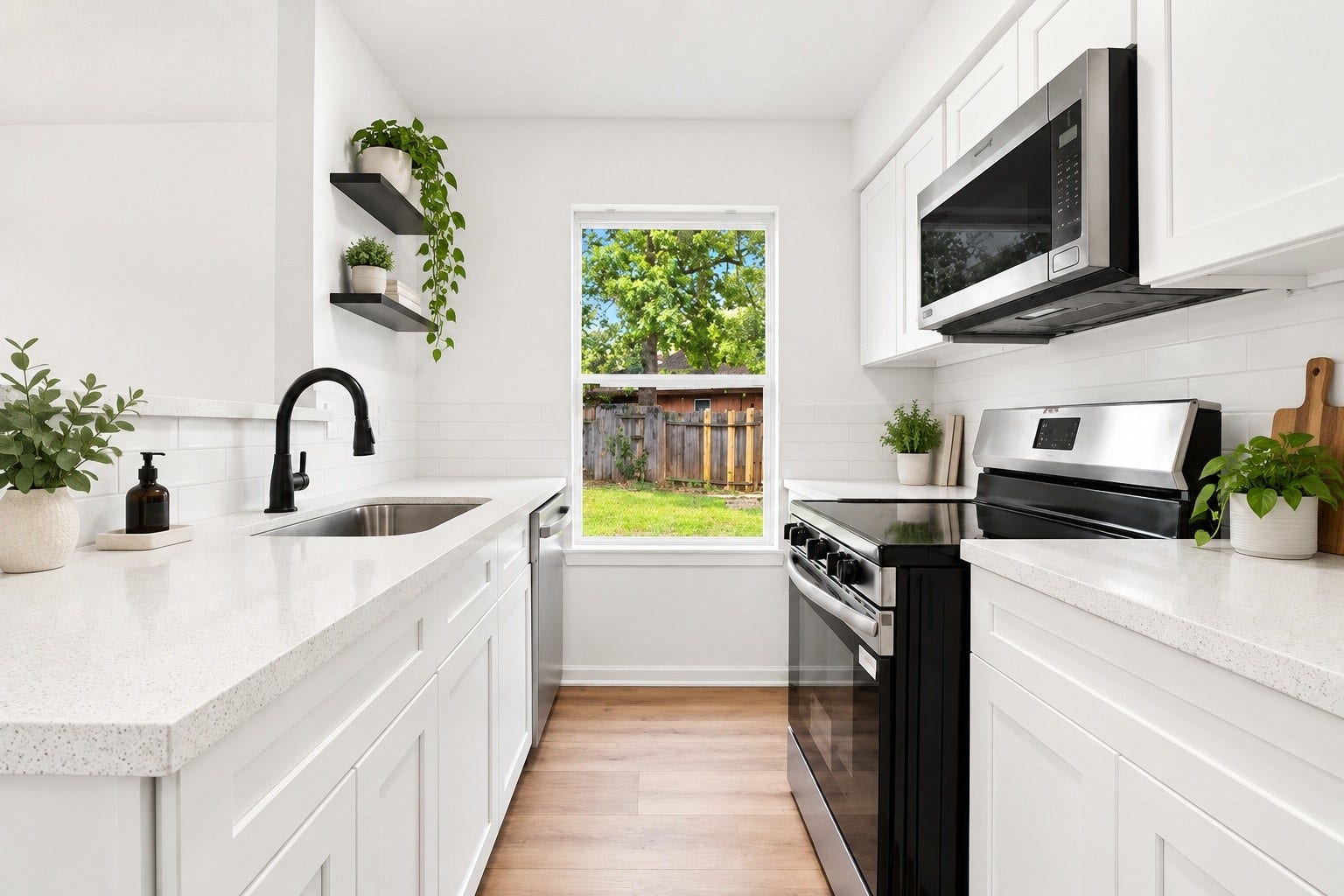 The kitchen has been fully updated!