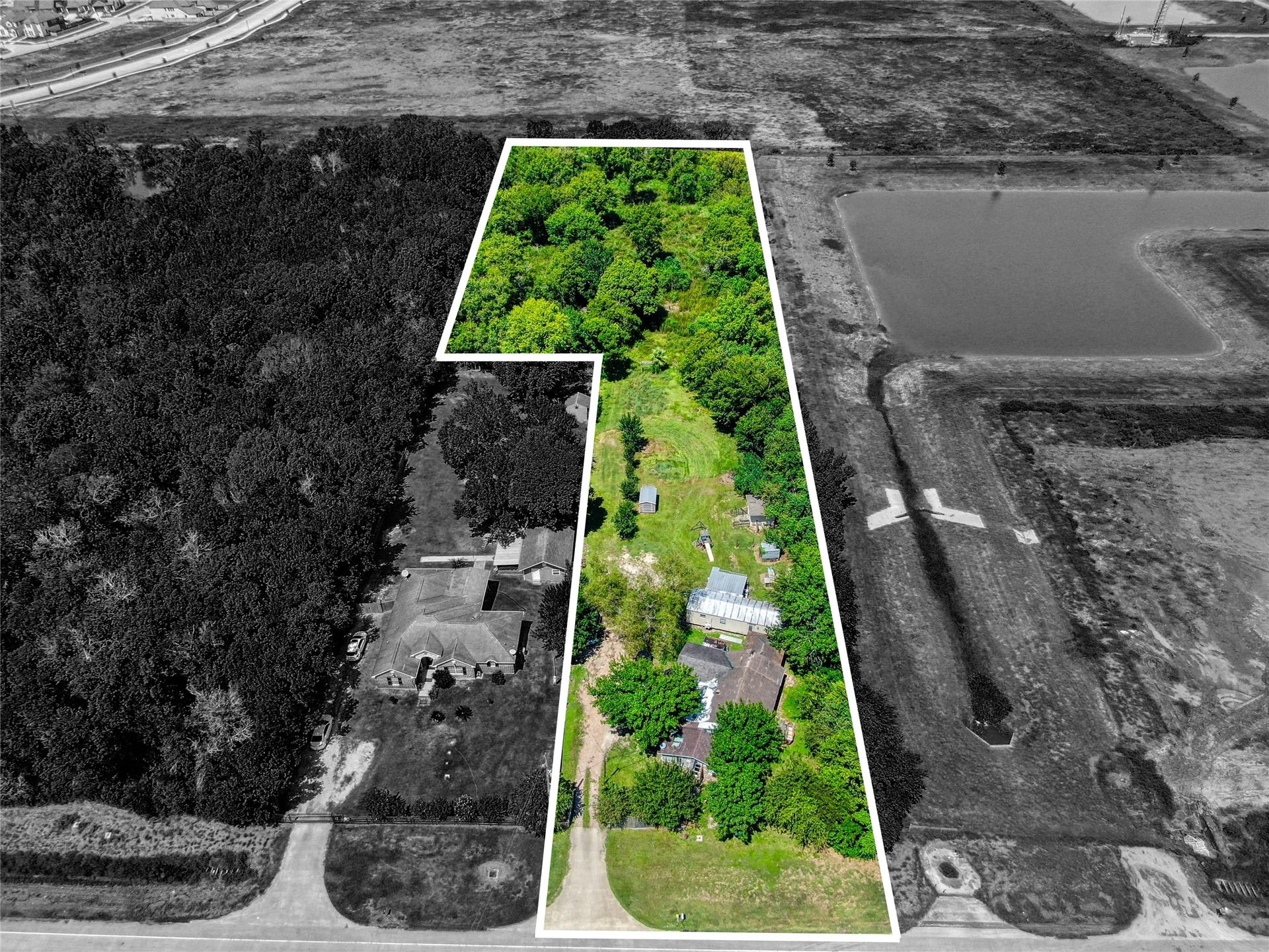 3645 County Road 58, Manvel, TX 77578 Aerial property view