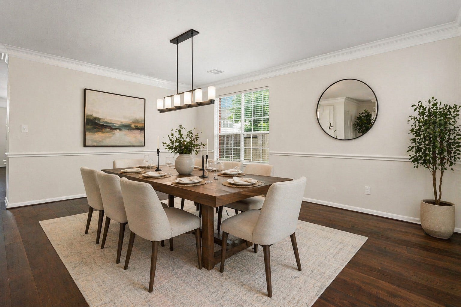 5507 River Gable Court, Sugar Land, TX 77479 Virtually Staged Formal Dining