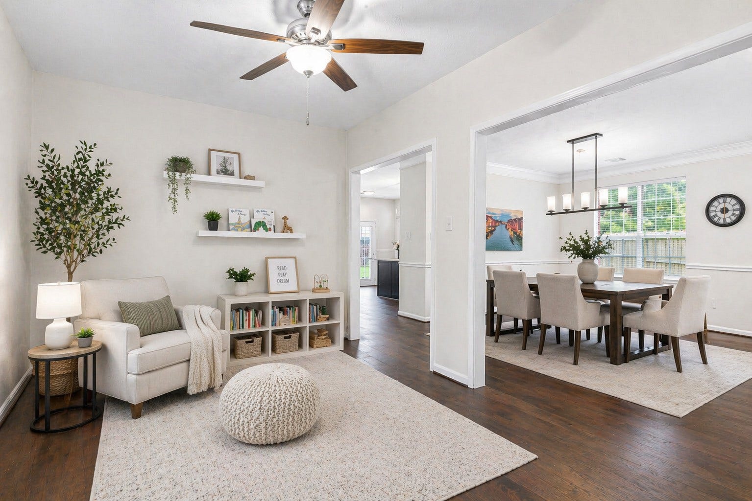 5507 River Gable Court, Sugar Land, TX 77479 Virtually Staged Reading Nook/Play Space
