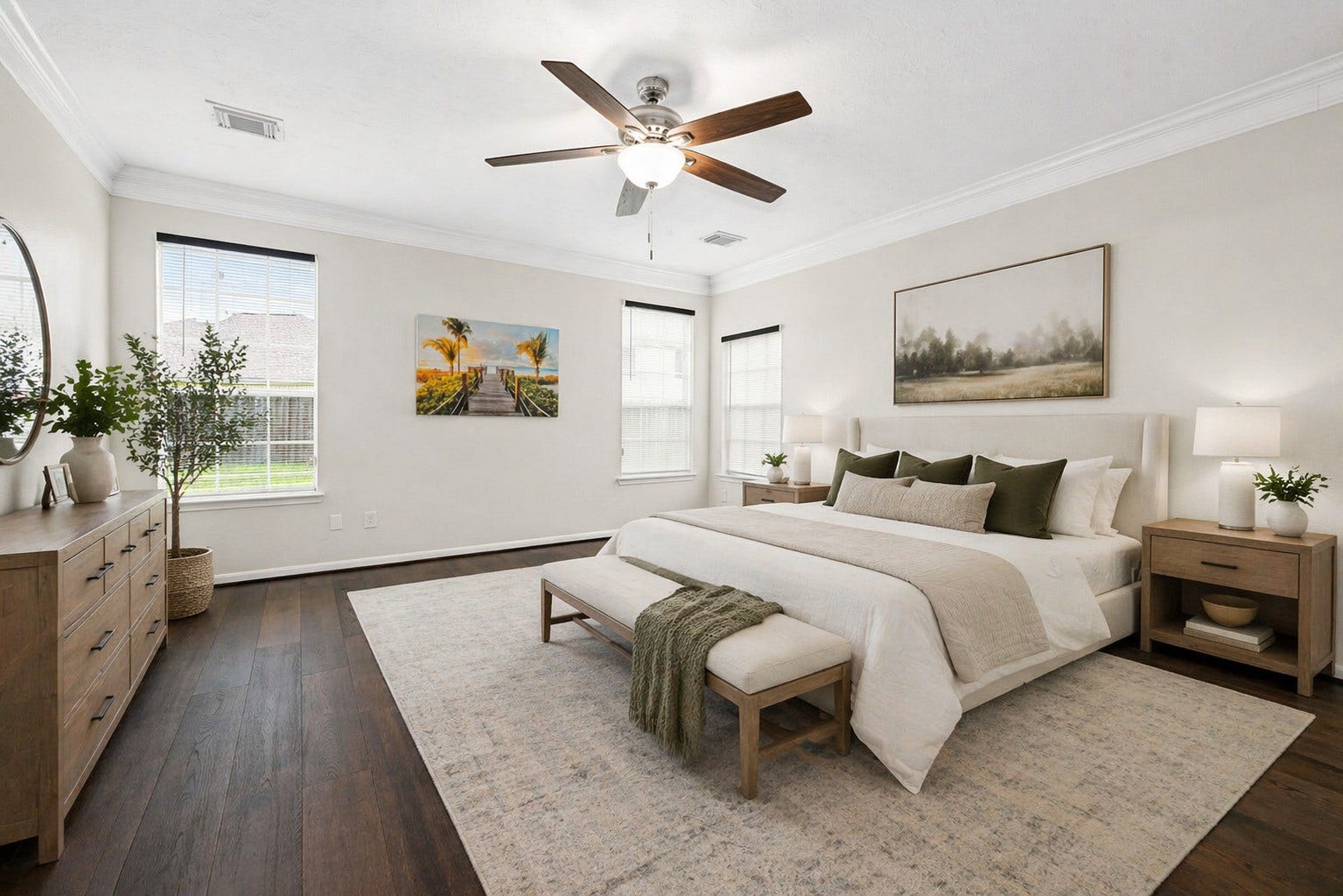 5507 River Gable Court, Sugar Land, TX 77479 Virtually Staged Master Bedroom
