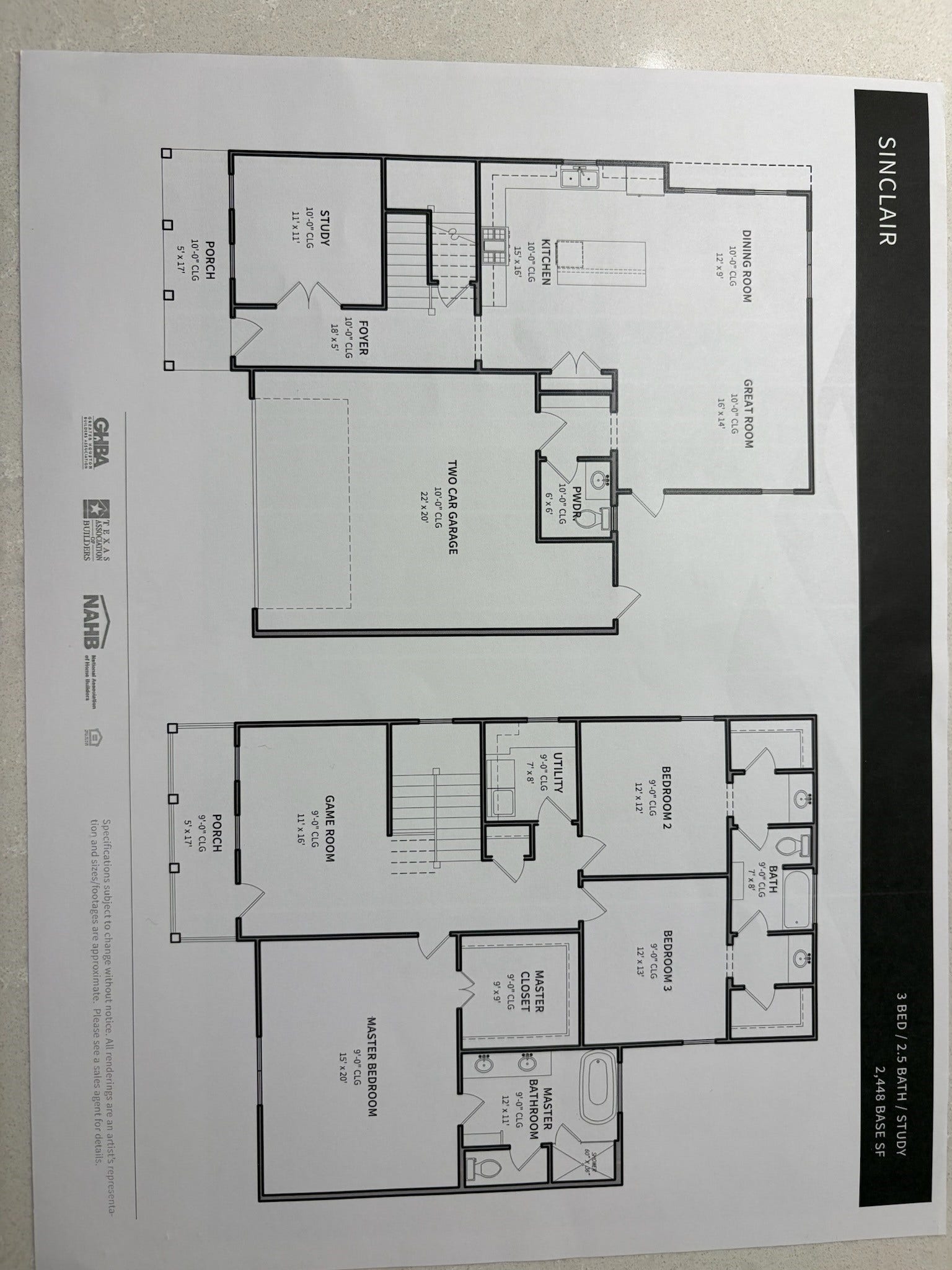 3508 Harvest Dance Drive, Houston, TX 77008 Detailed blueprint of 3508 Harvest Dance Drive.