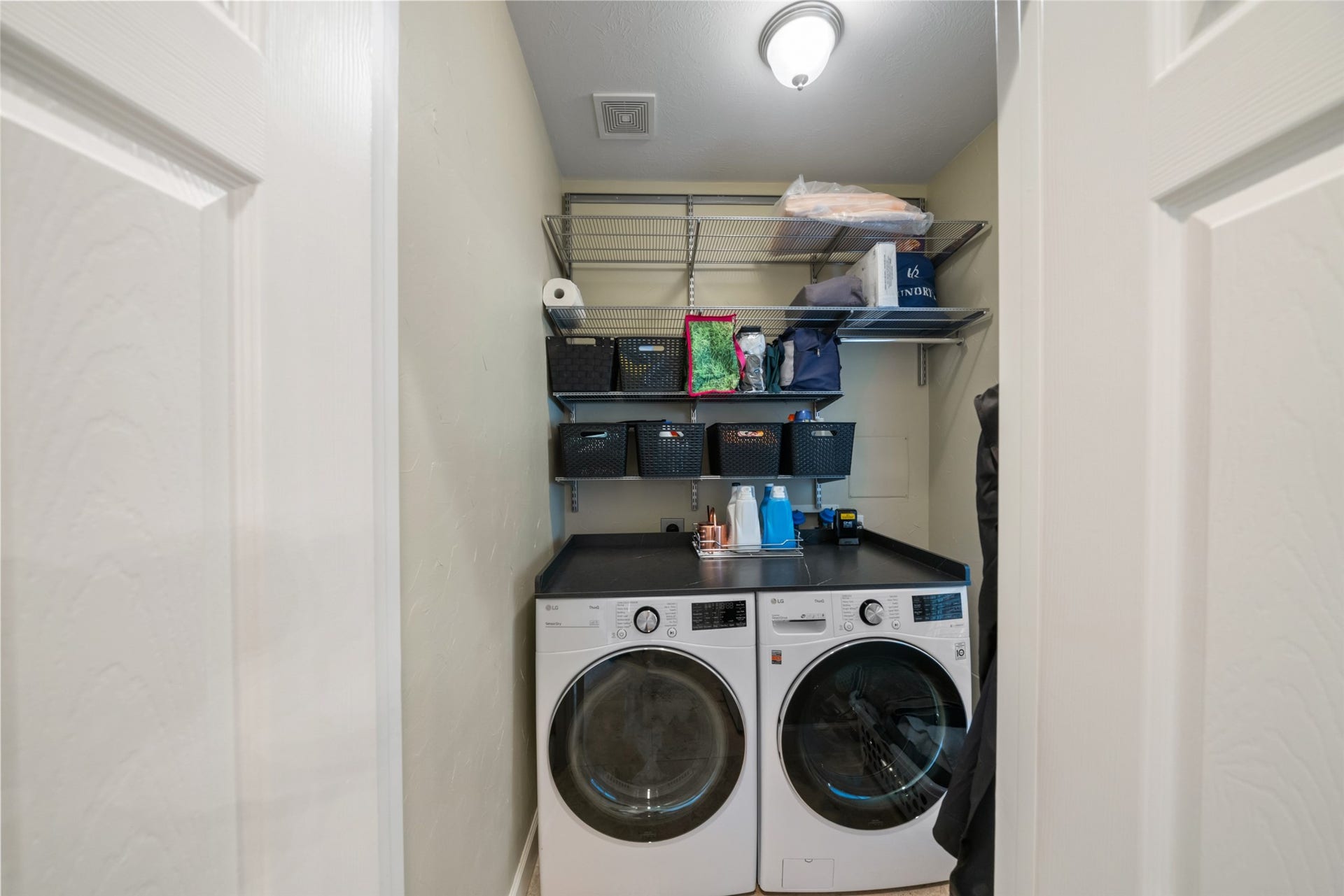 3507 Aspen Glen Lane, Spring, TX 77388 Utility room inside the home including a shelving system.